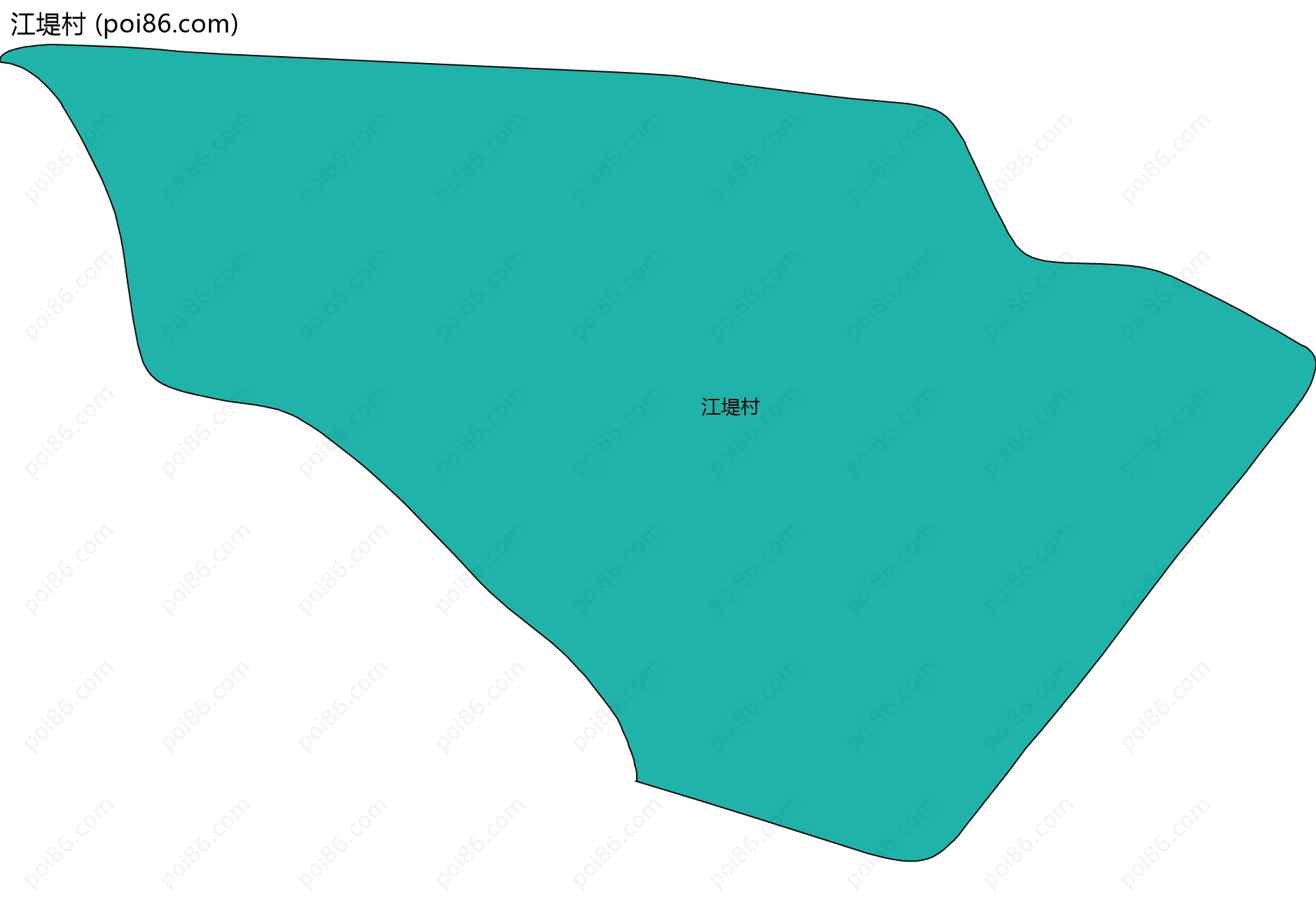 江堤村边界地图
