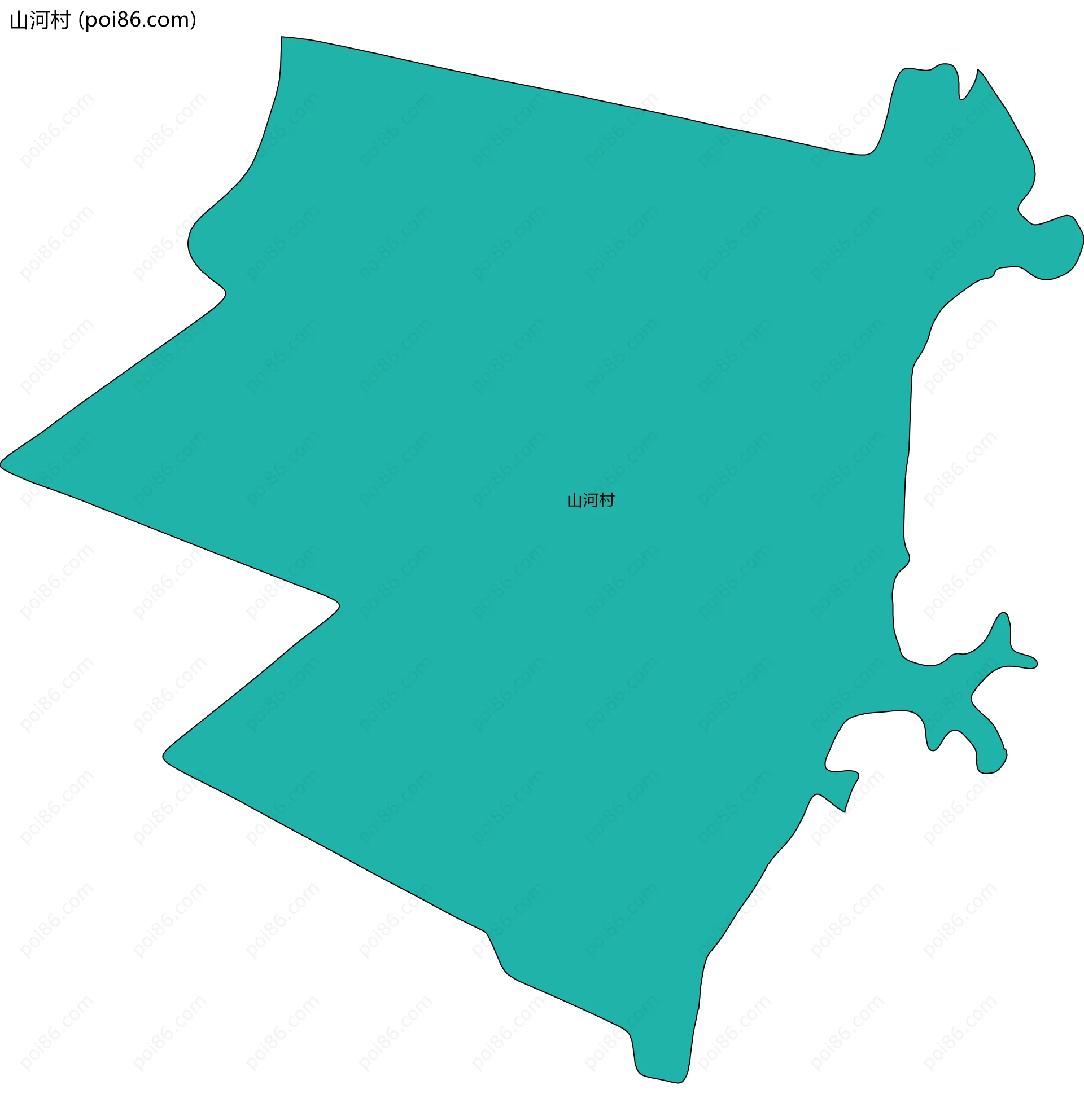 山河村边界地图
