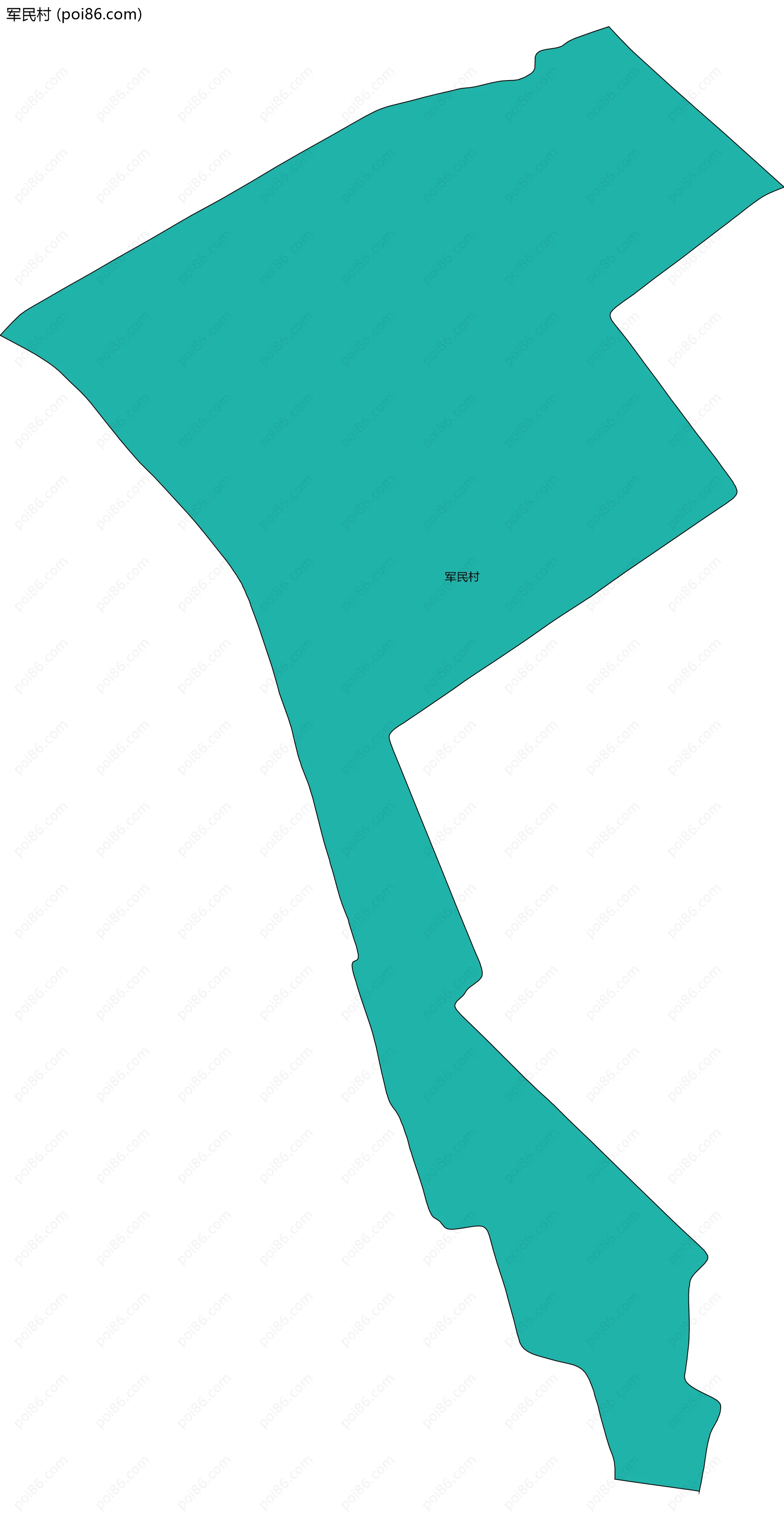 军民村边界地图