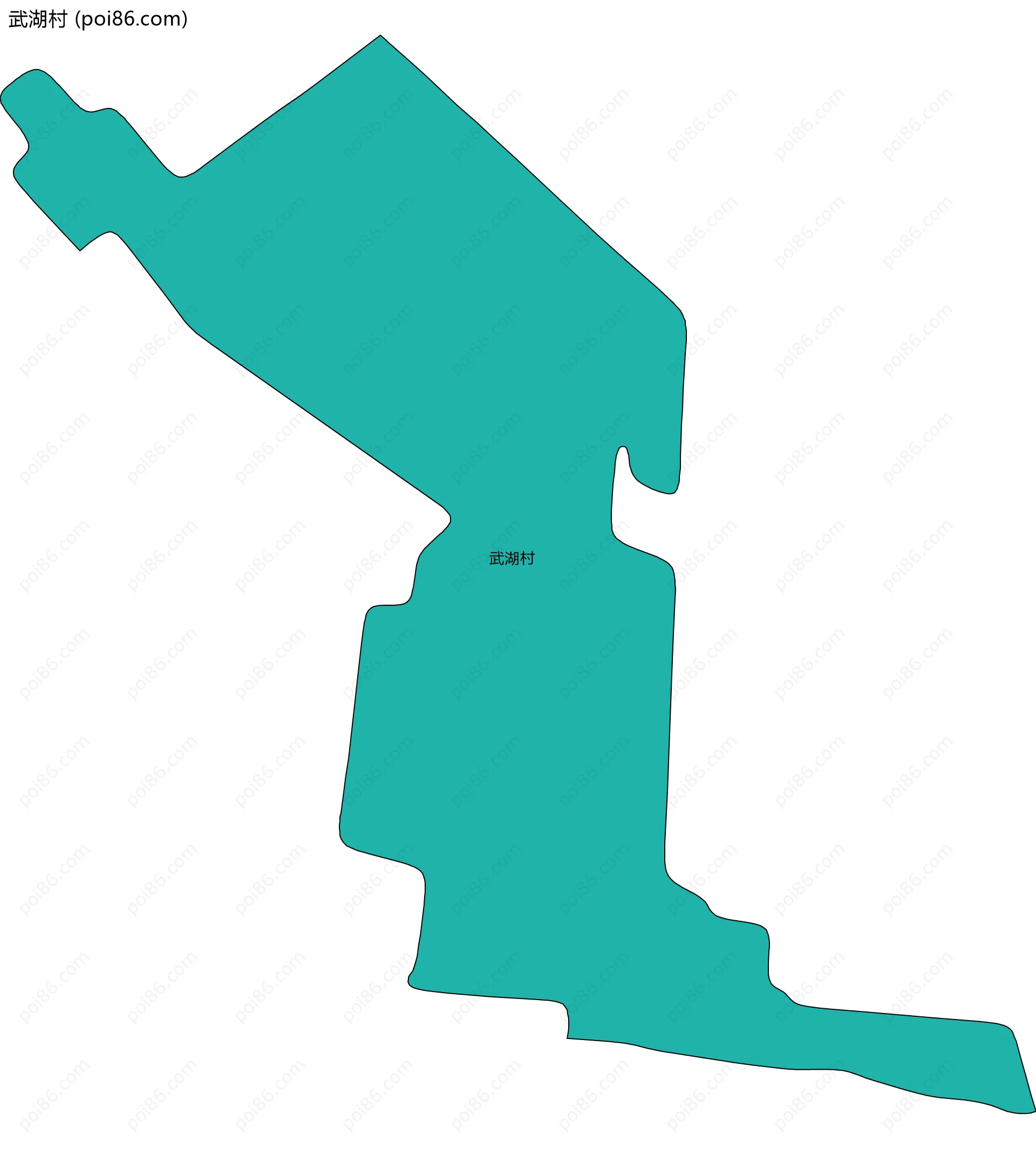 武湖村边界地图
