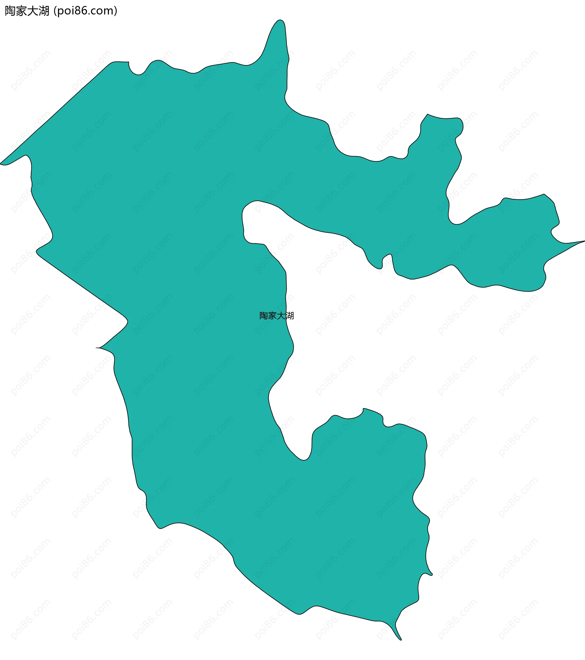 陶家大湖边界地图