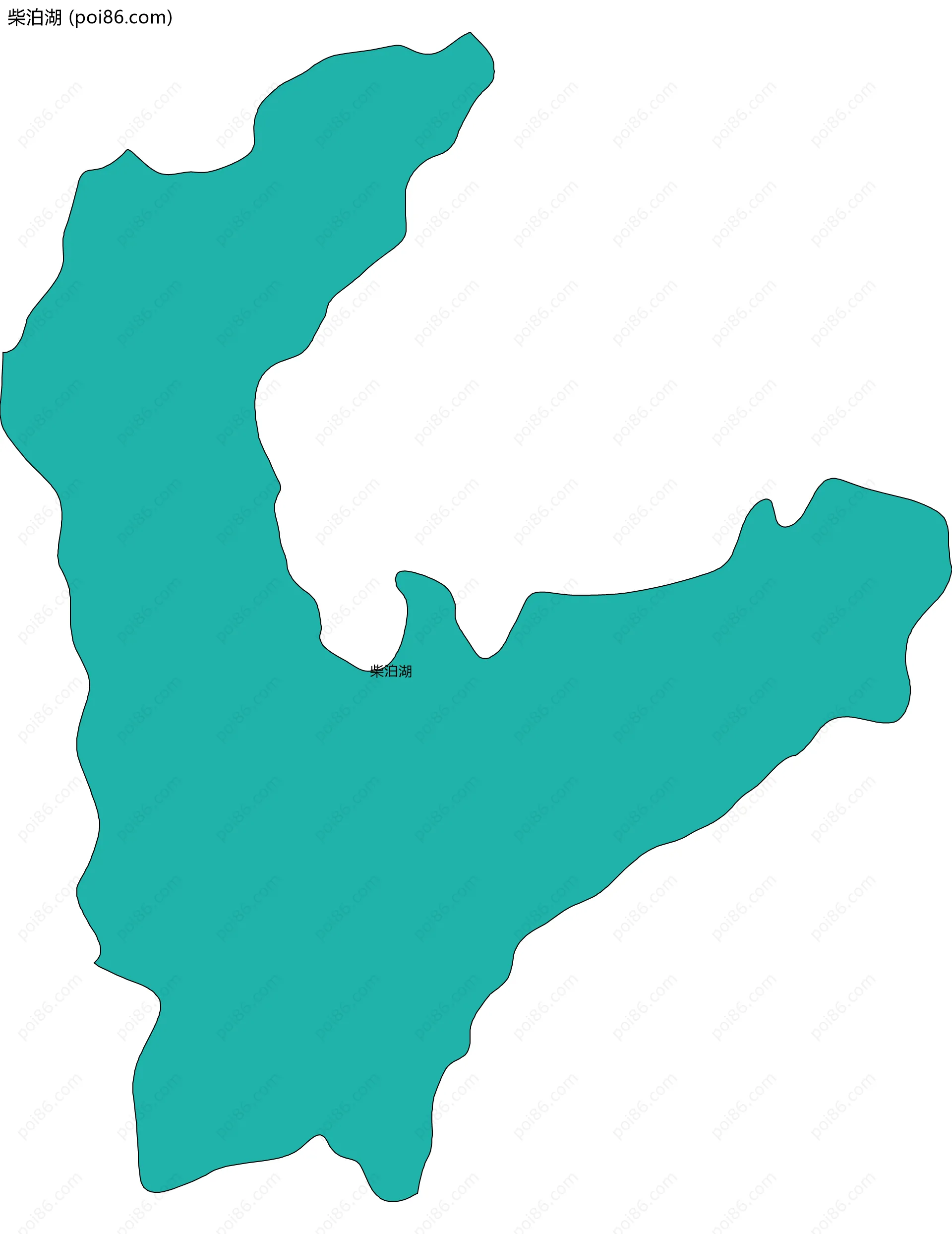 柴泊湖边界地图
