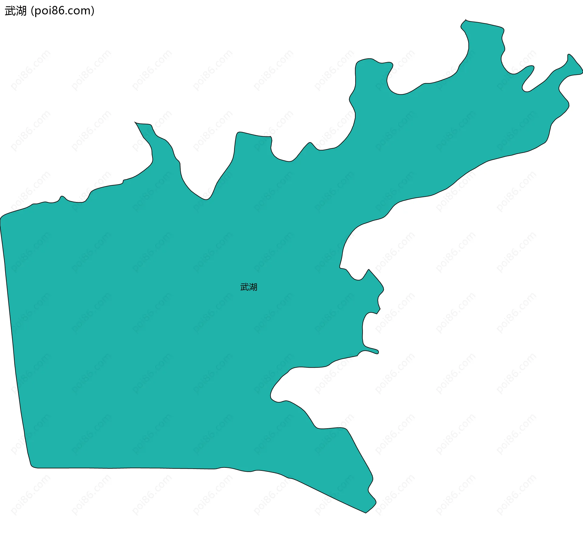 武湖边界地图