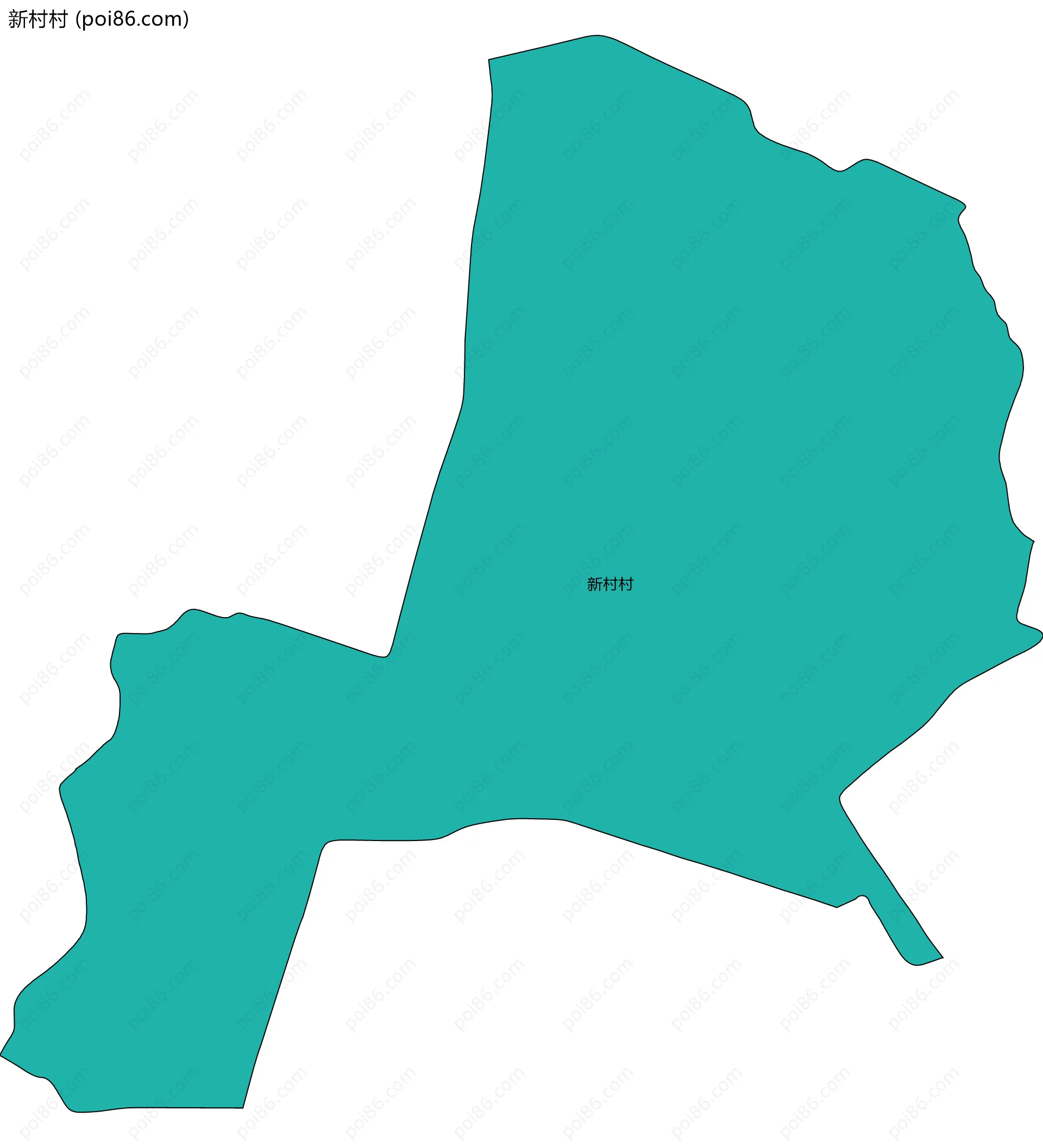 新村村边界地图