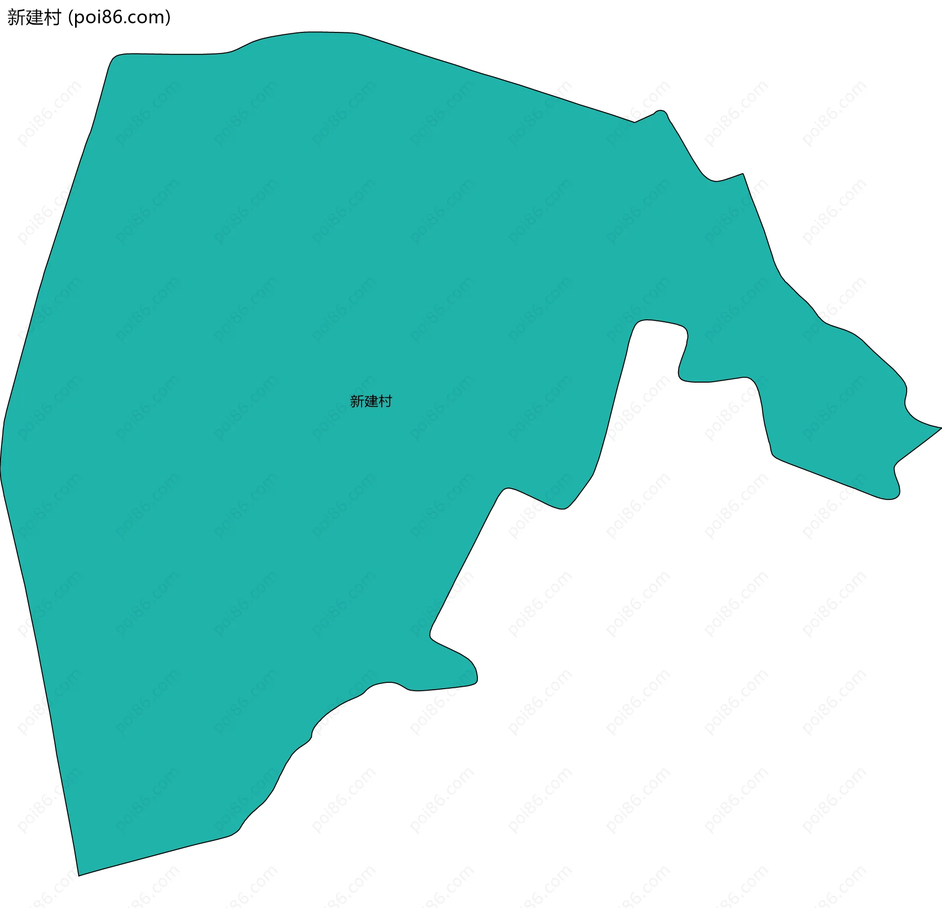 新建村边界地图