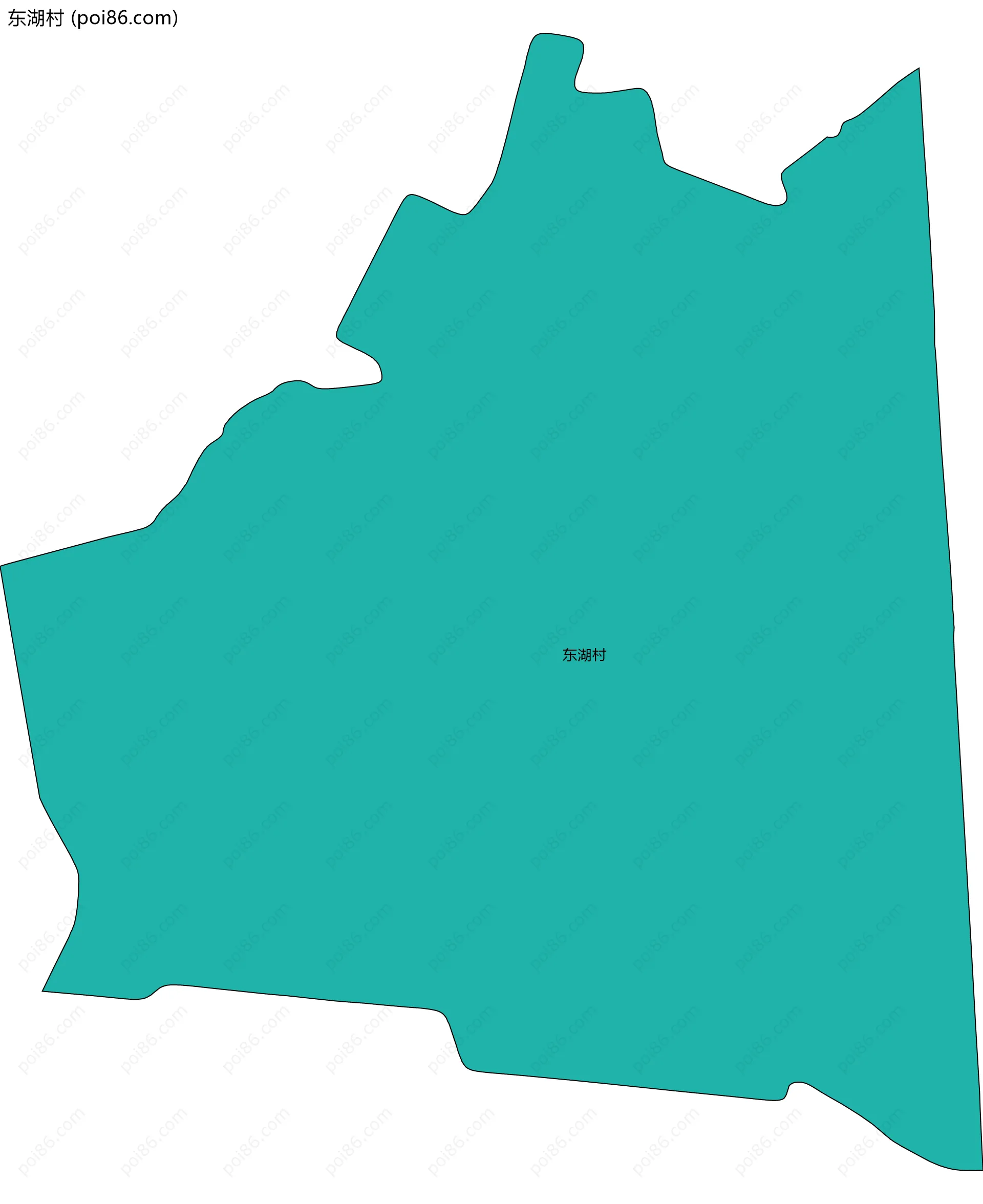 东湖村边界地图