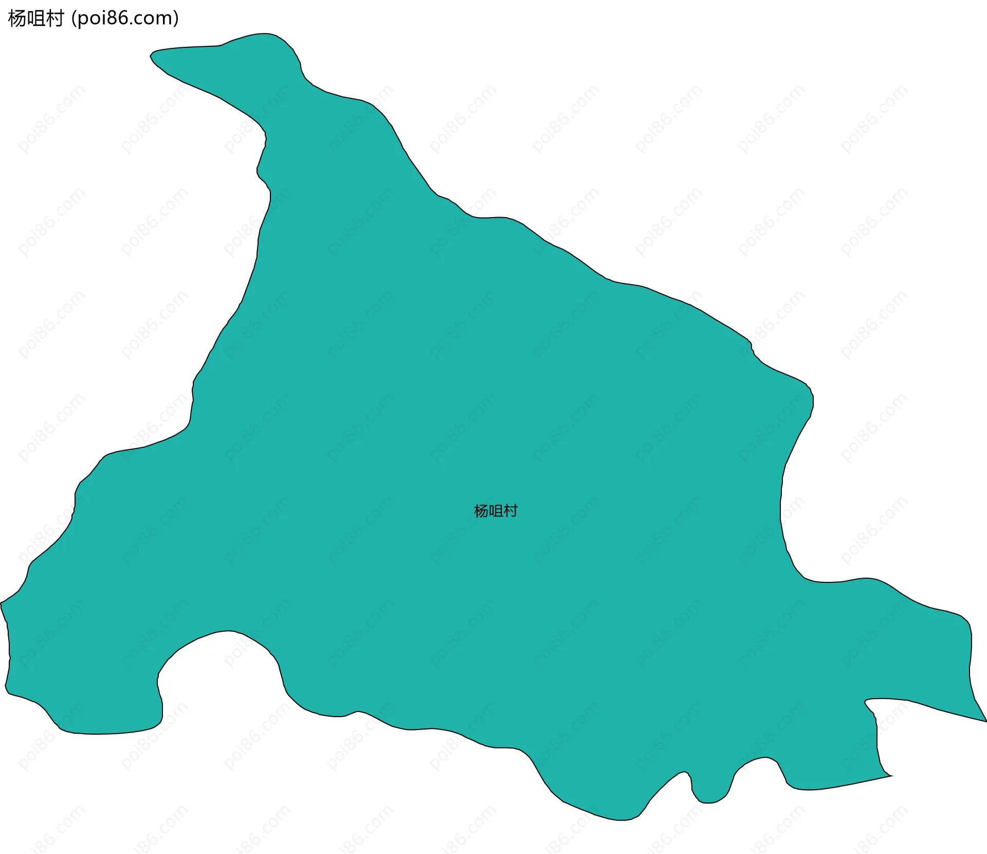杨咀村边界地图