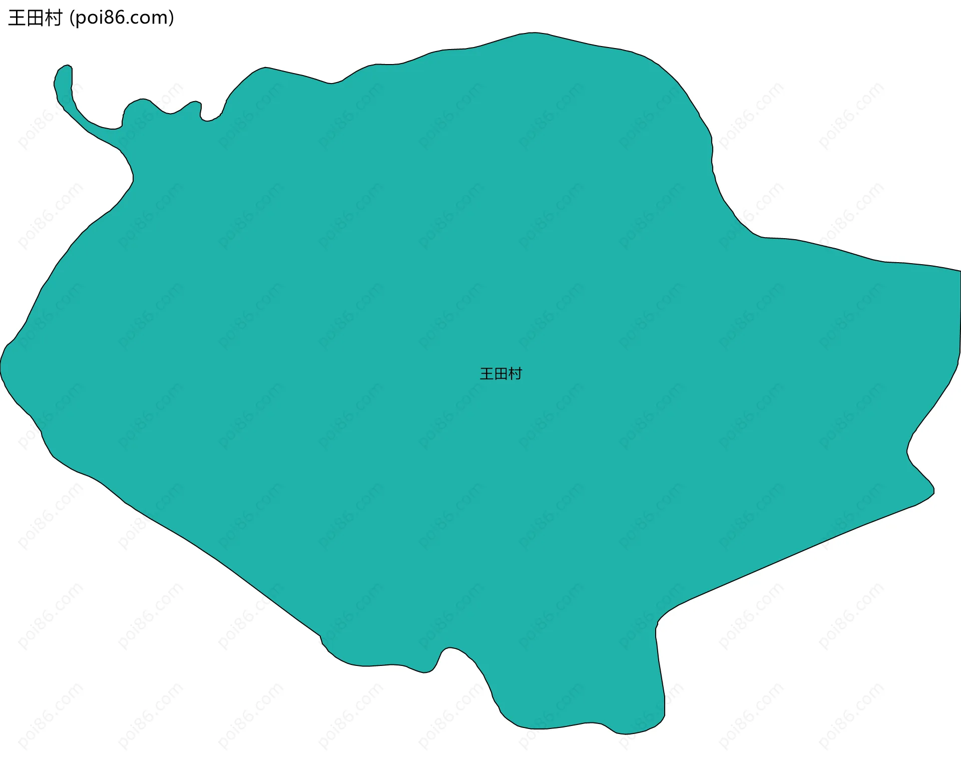 王田村边界地图