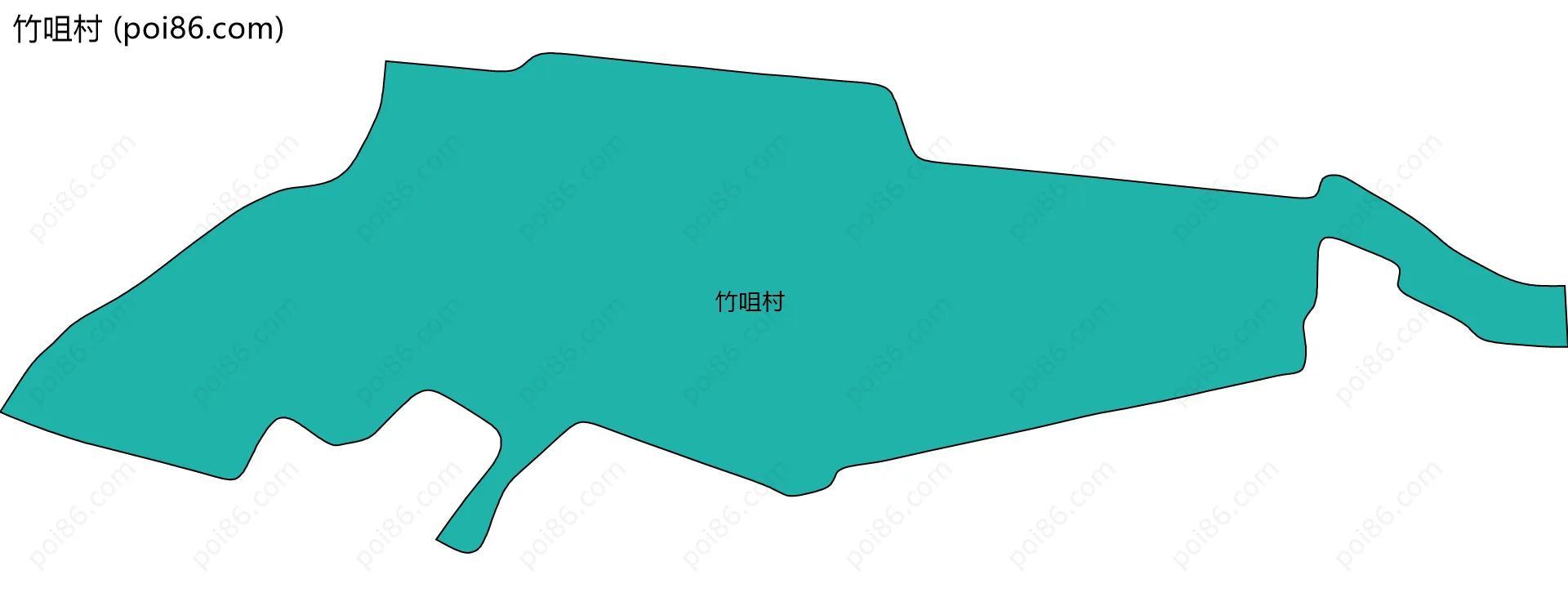 竹咀村边界地图