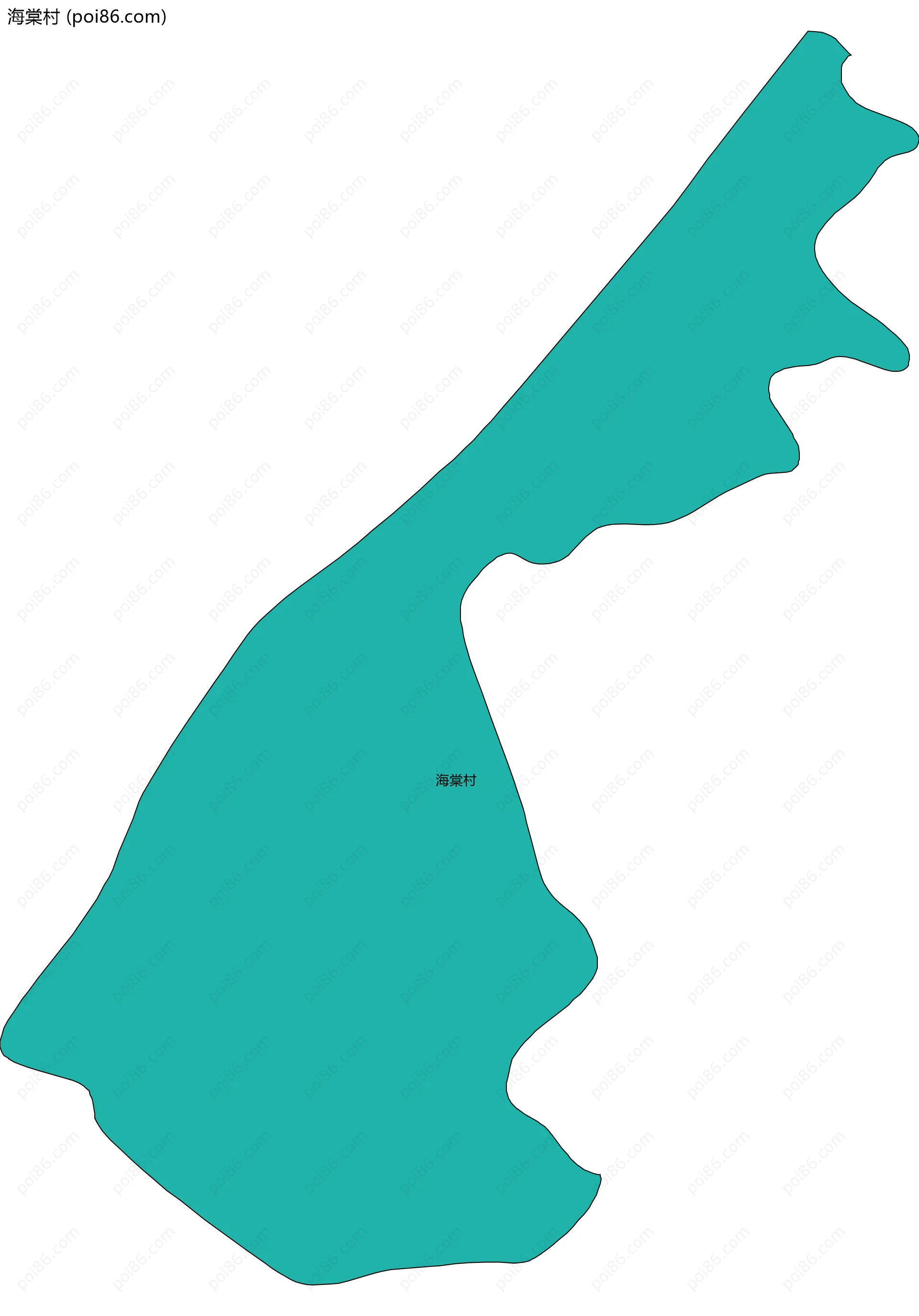 海棠村边界地图