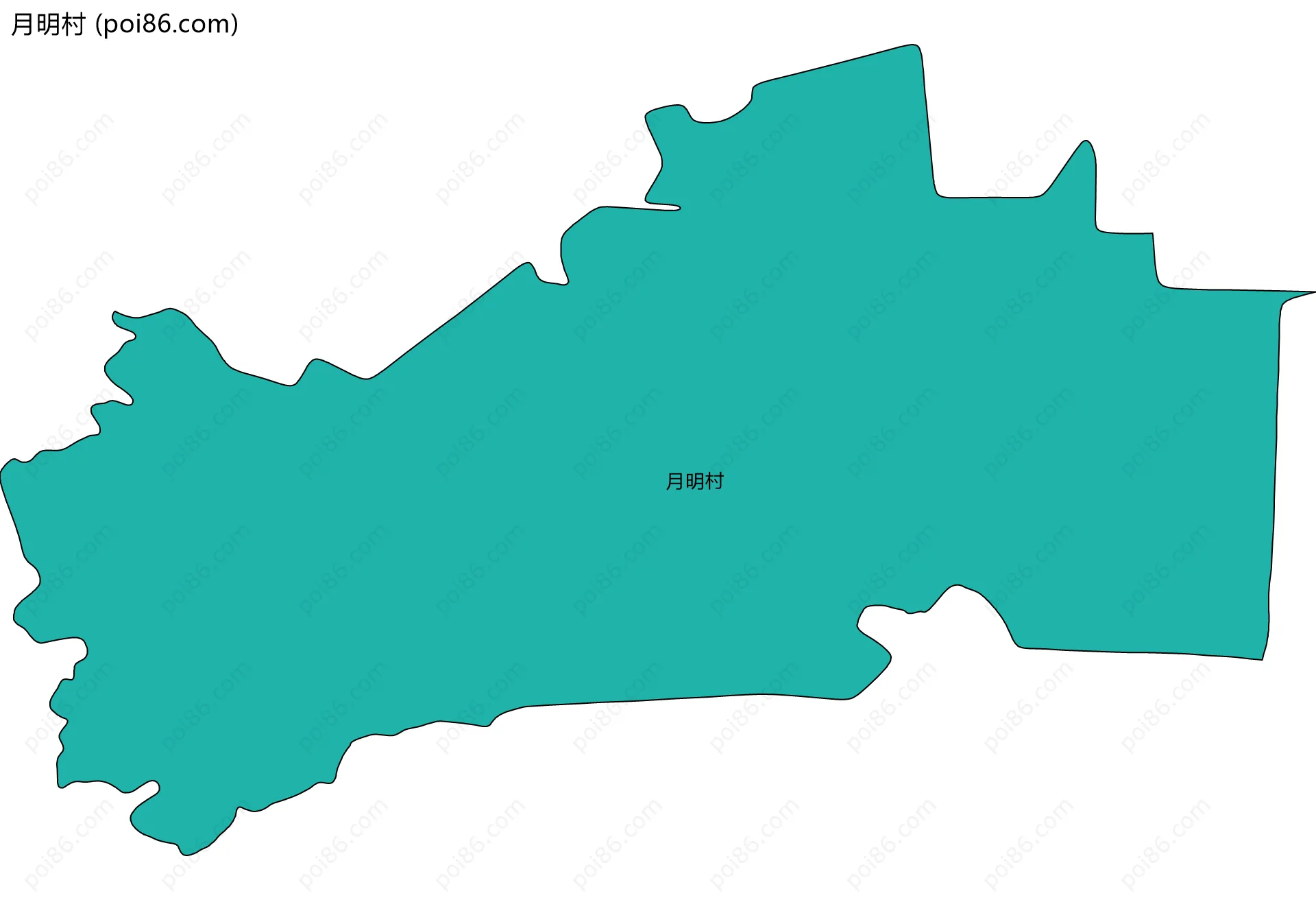 月明村边界地图