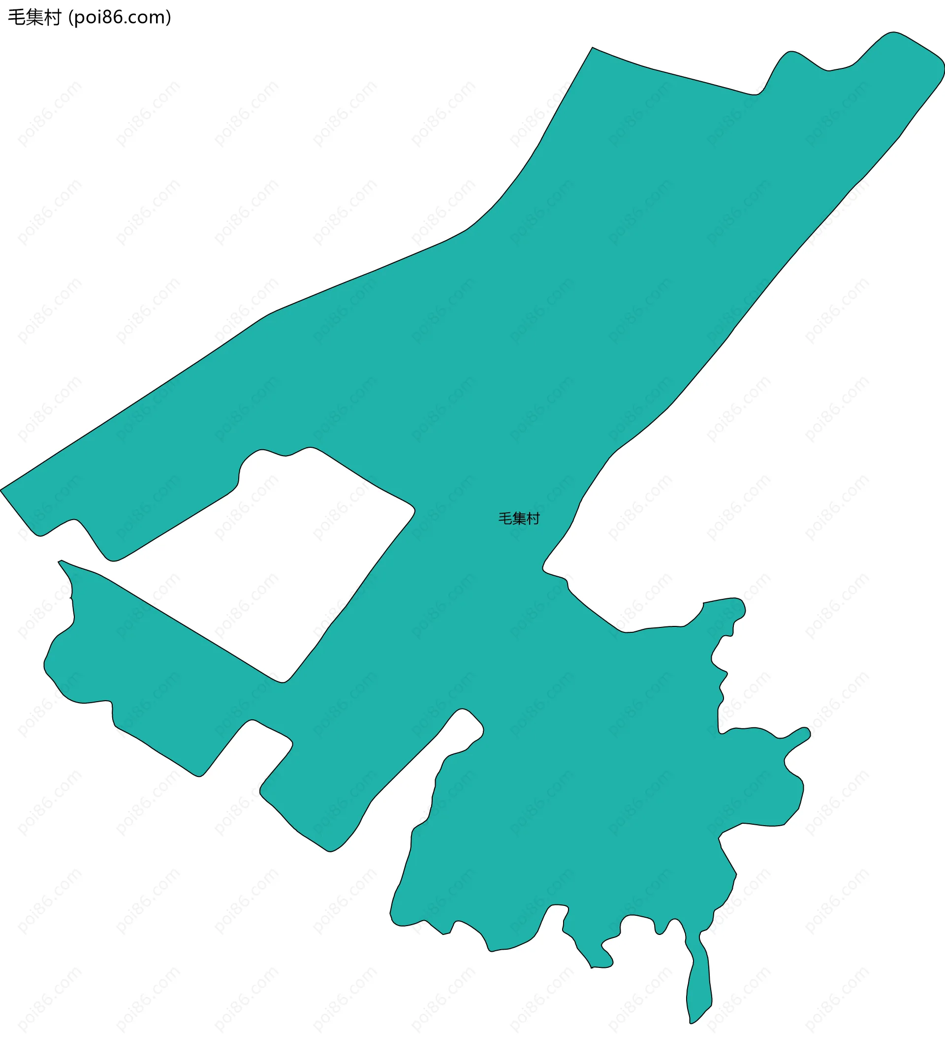 毛集村边界地图