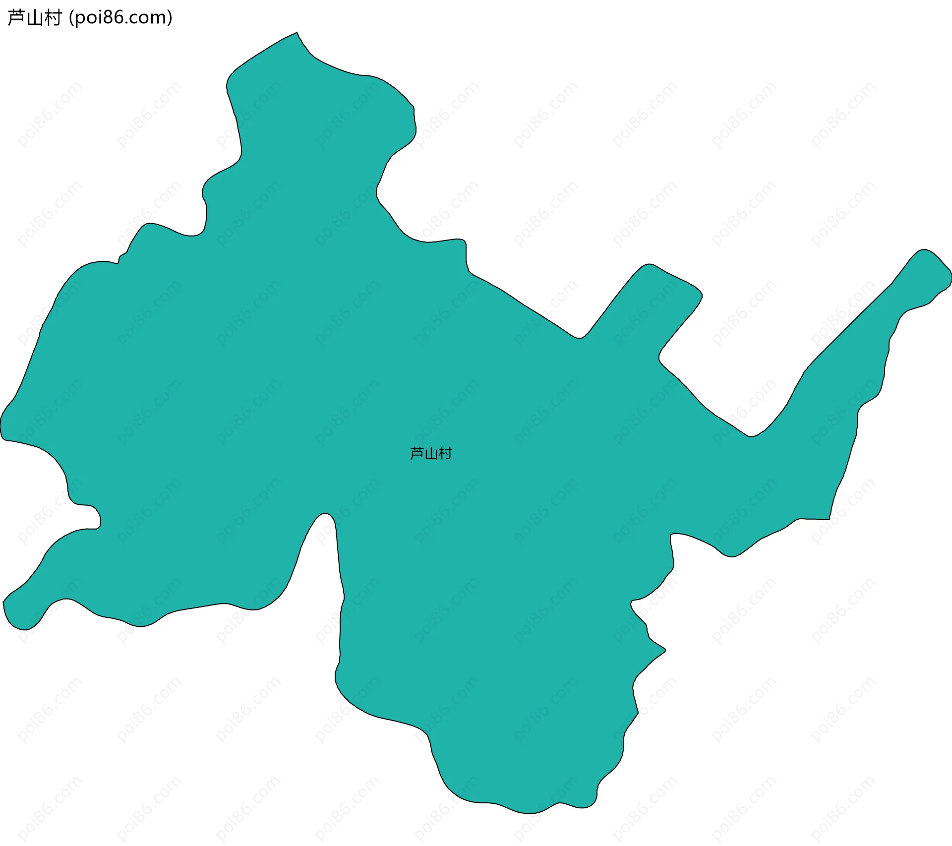 芦山村边界地图