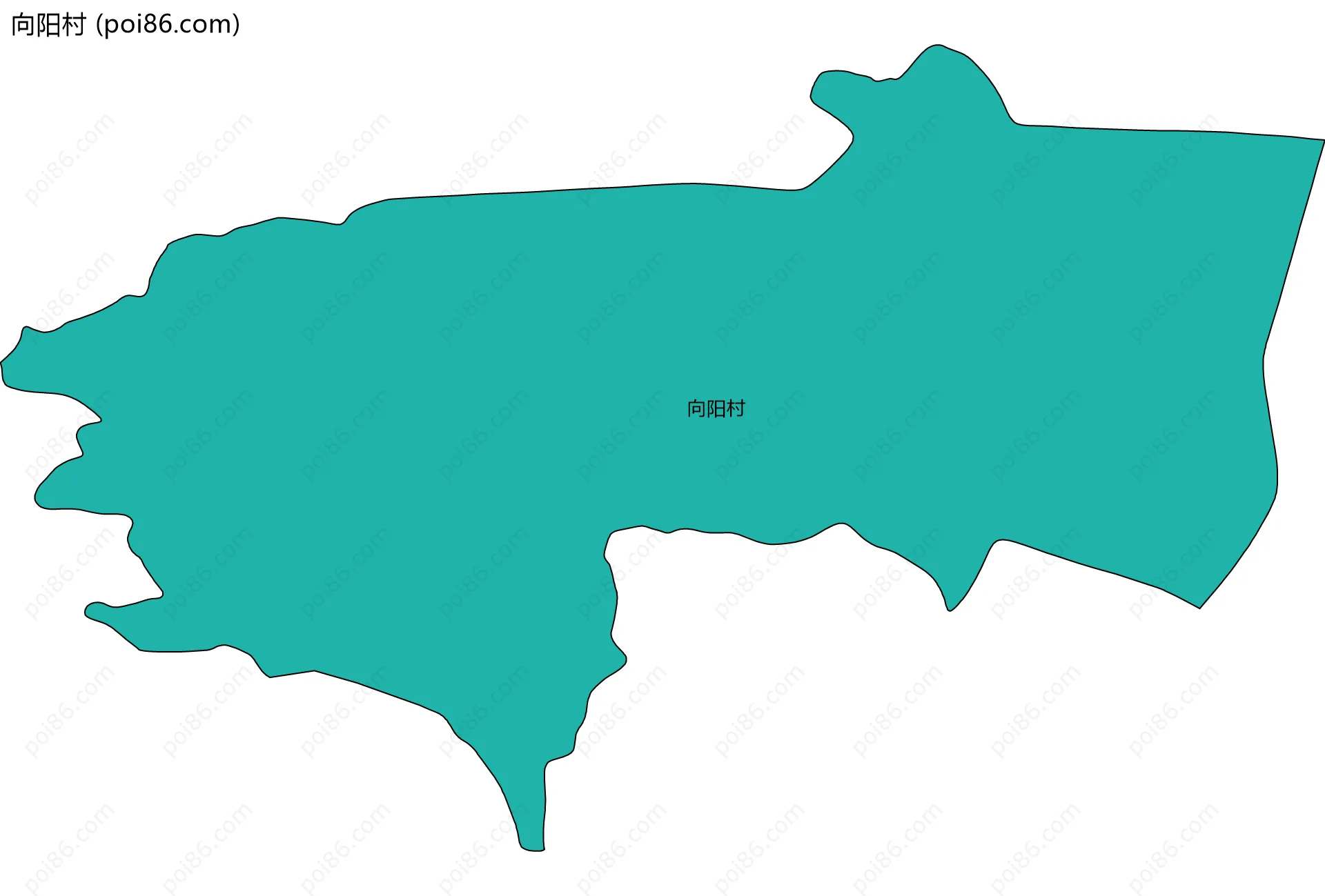 向阳村边界地图
