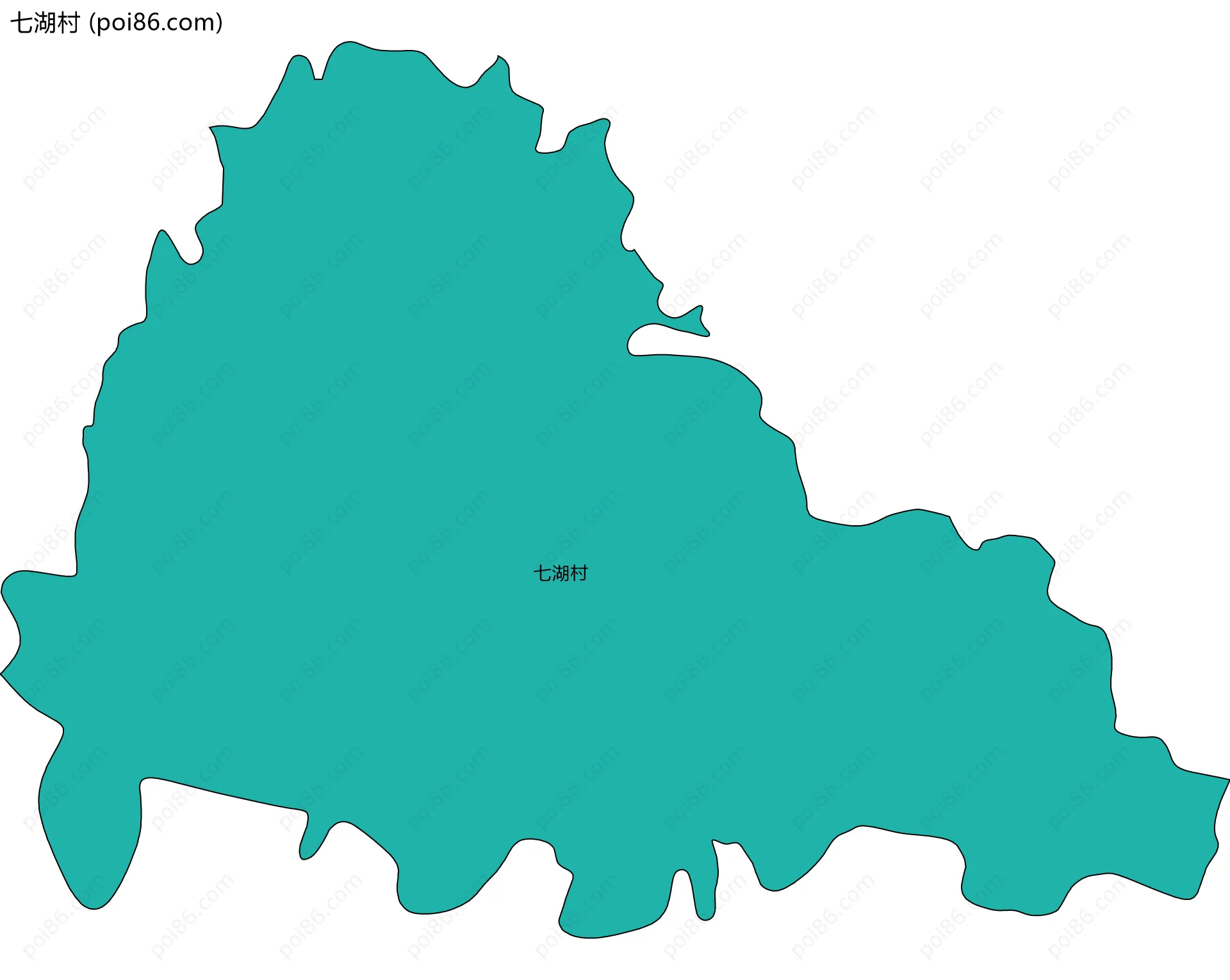 七湖村边界地图