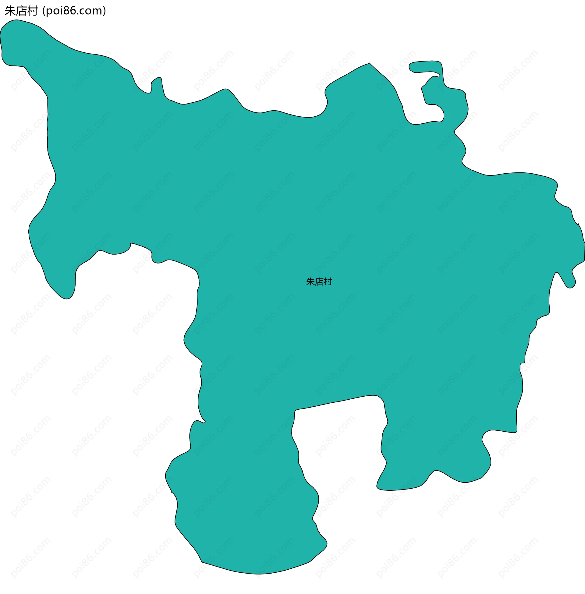 朱店村边界地图