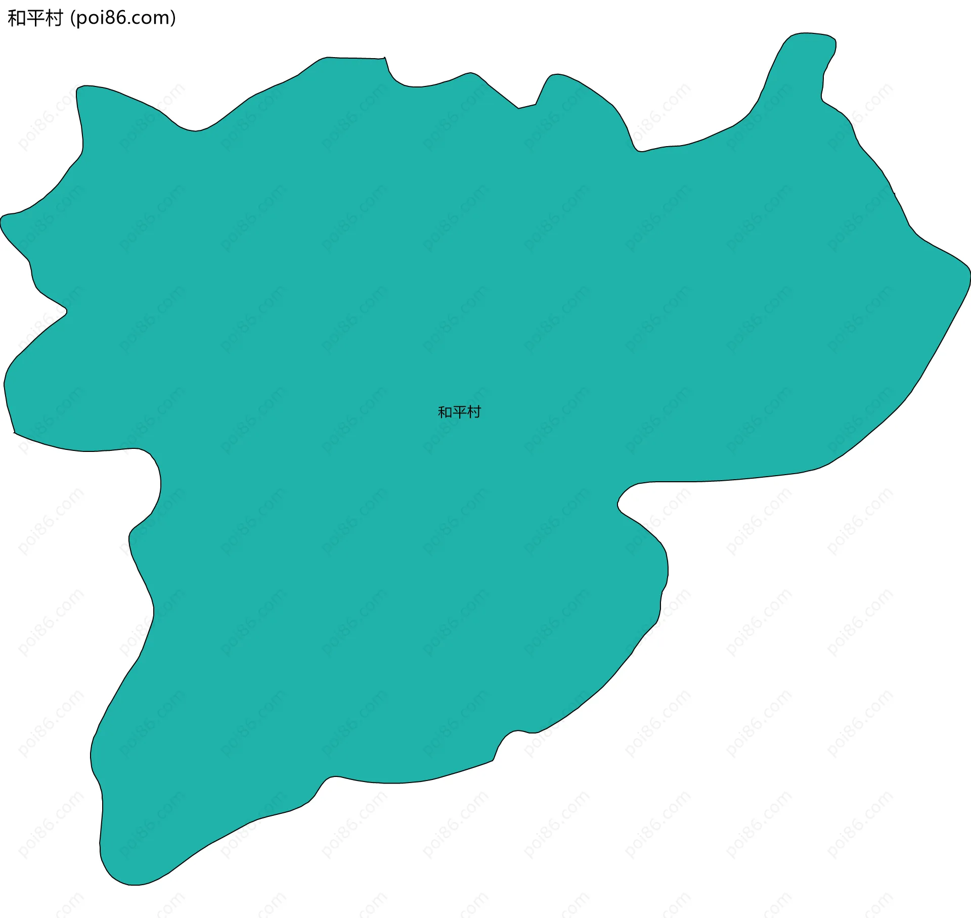 和平村边界地图