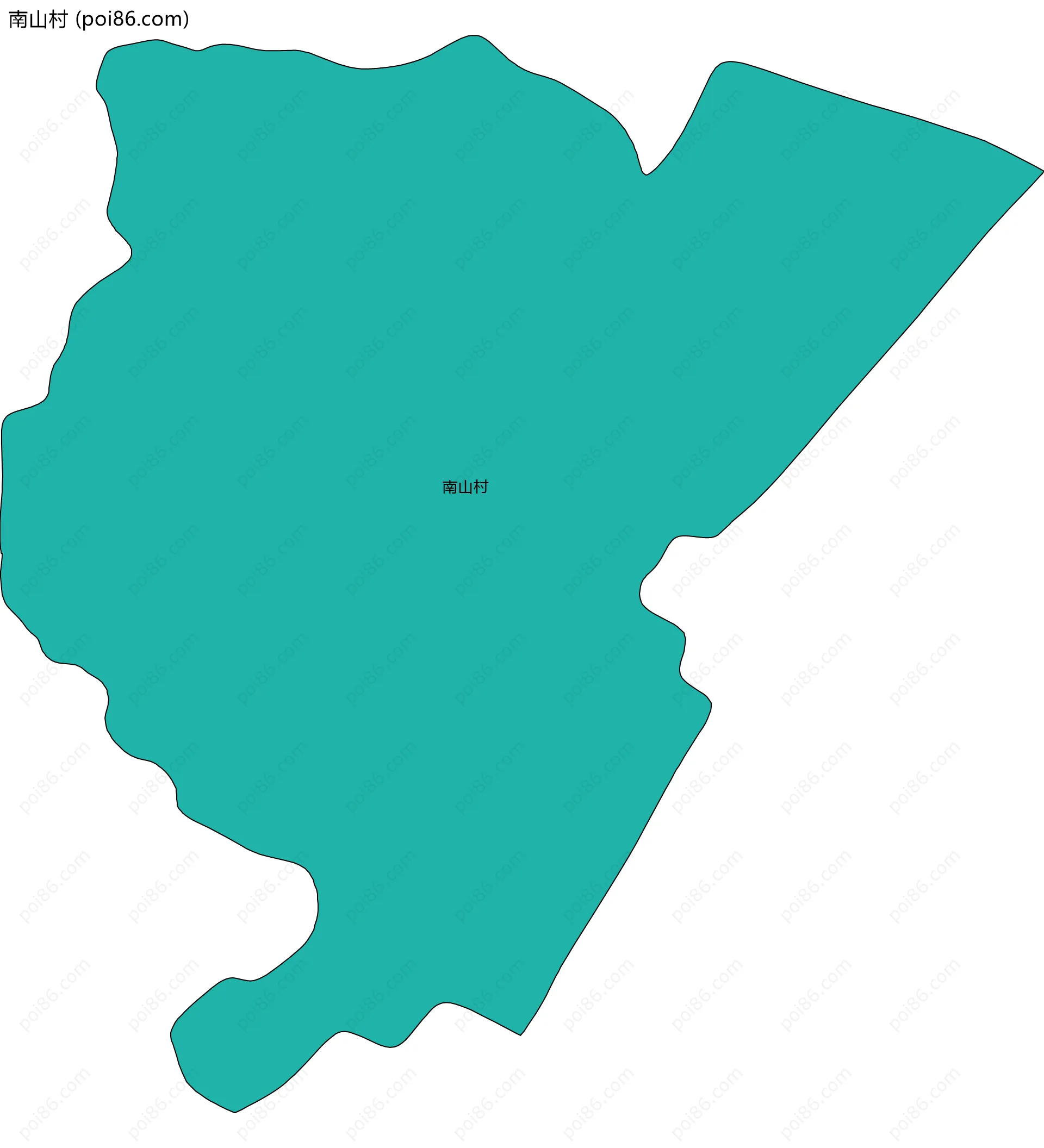 南山村边界地图