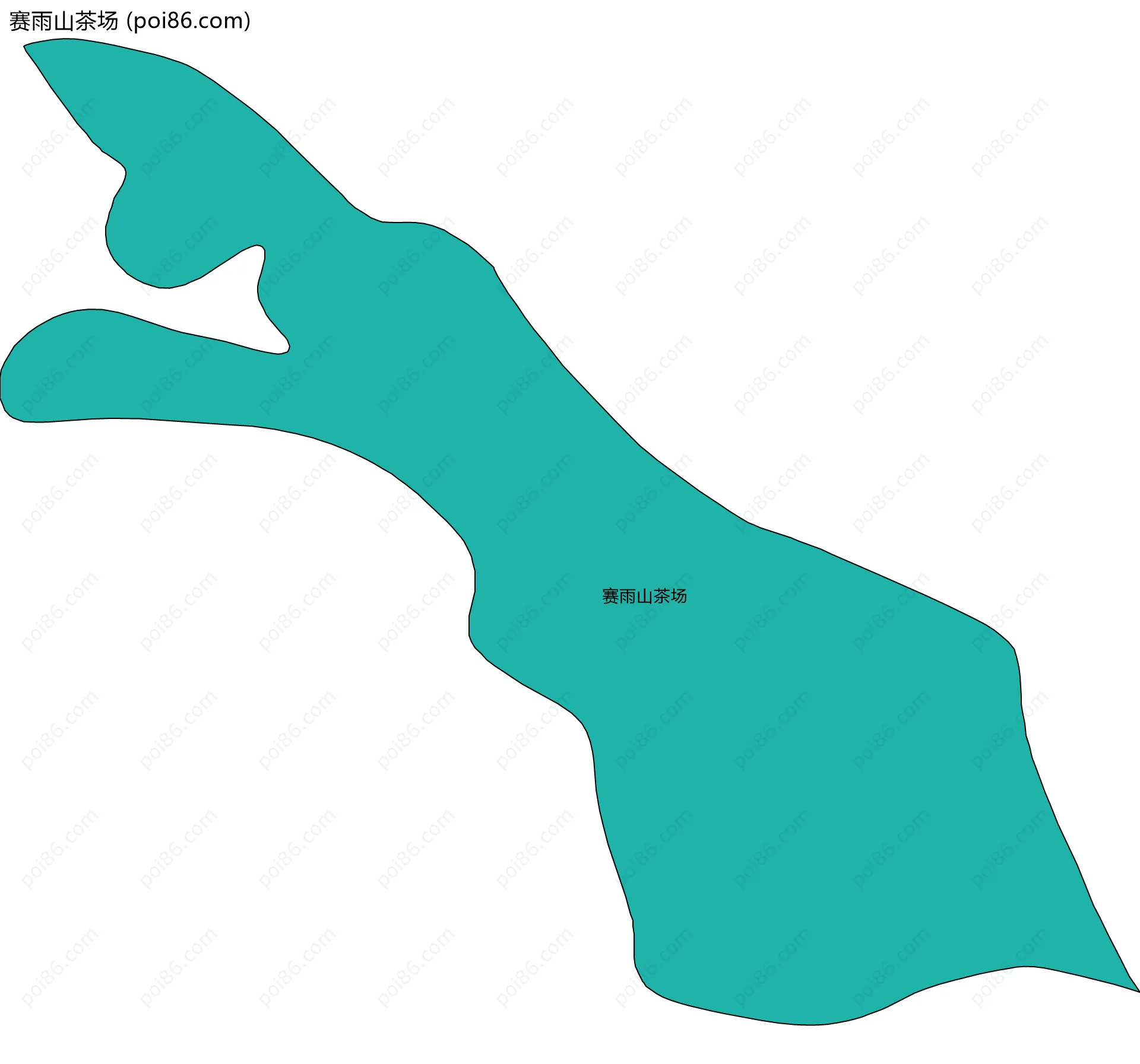 赛雨山茶场边界地图