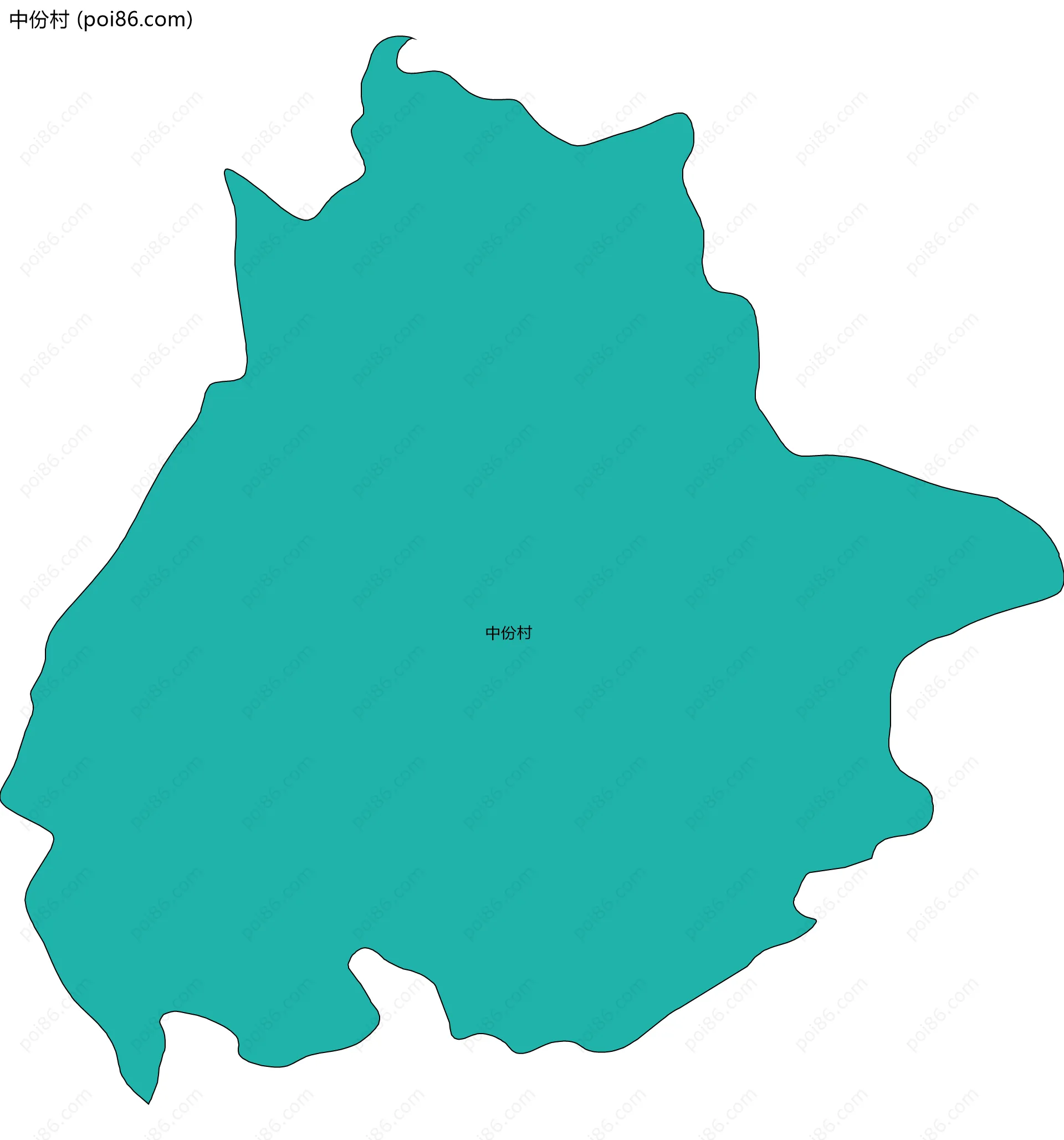 中份村边界地图