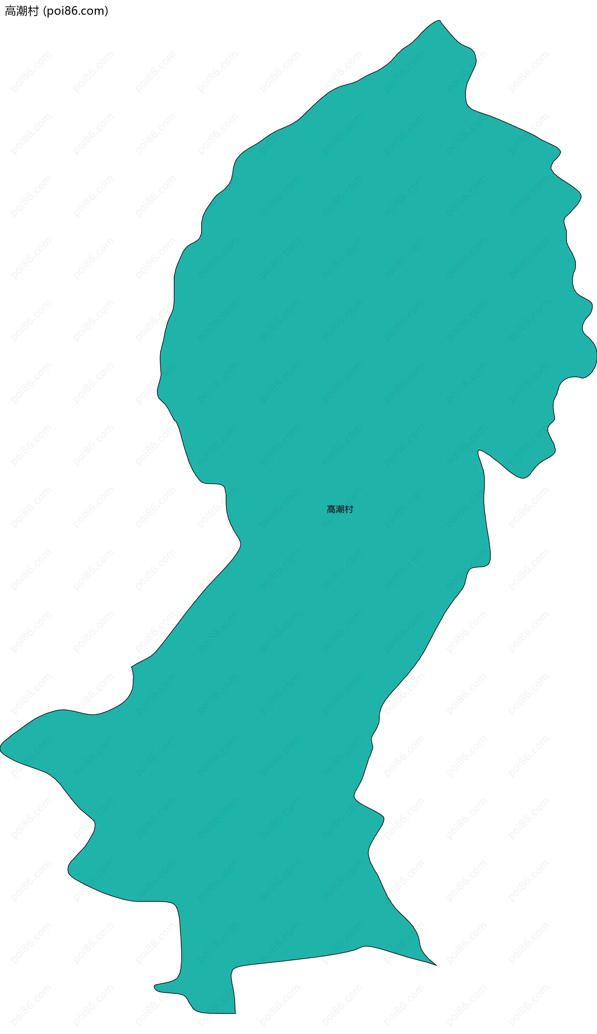 高潮村边界地图