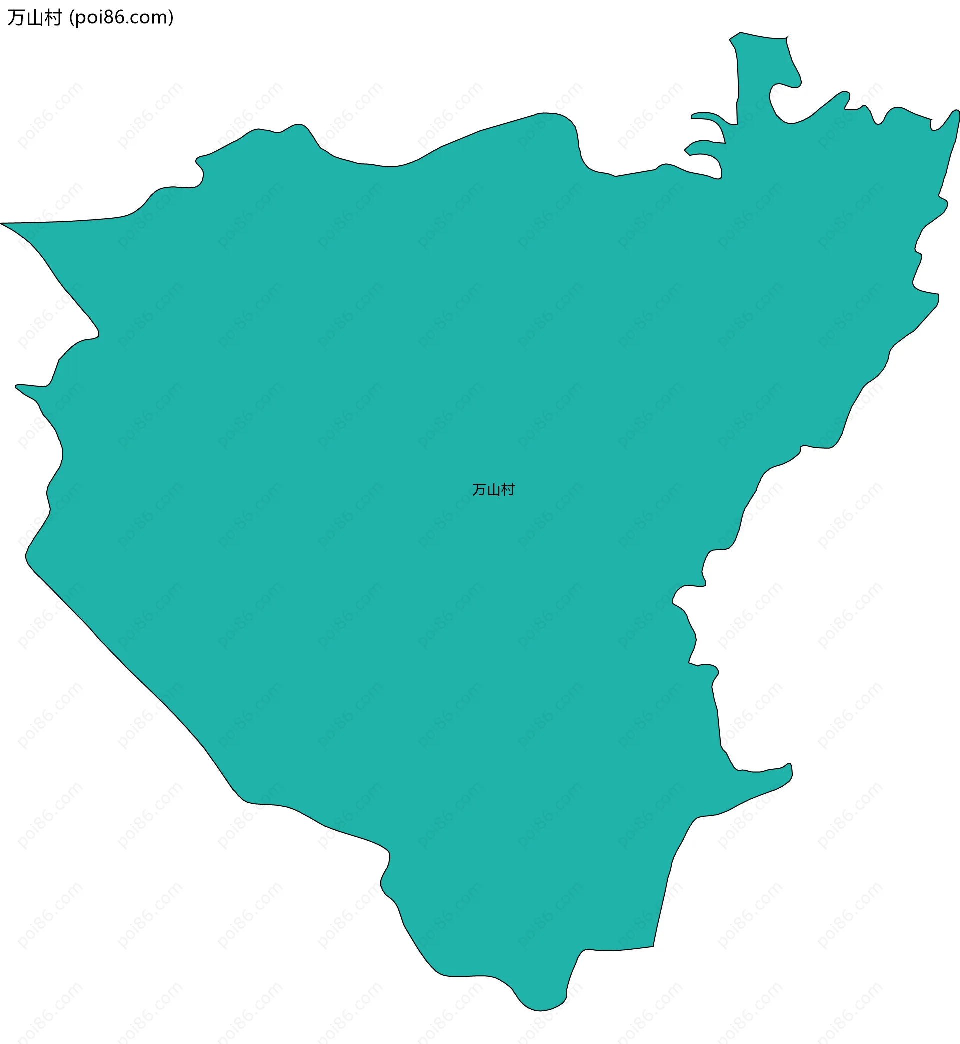 万山村边界地图