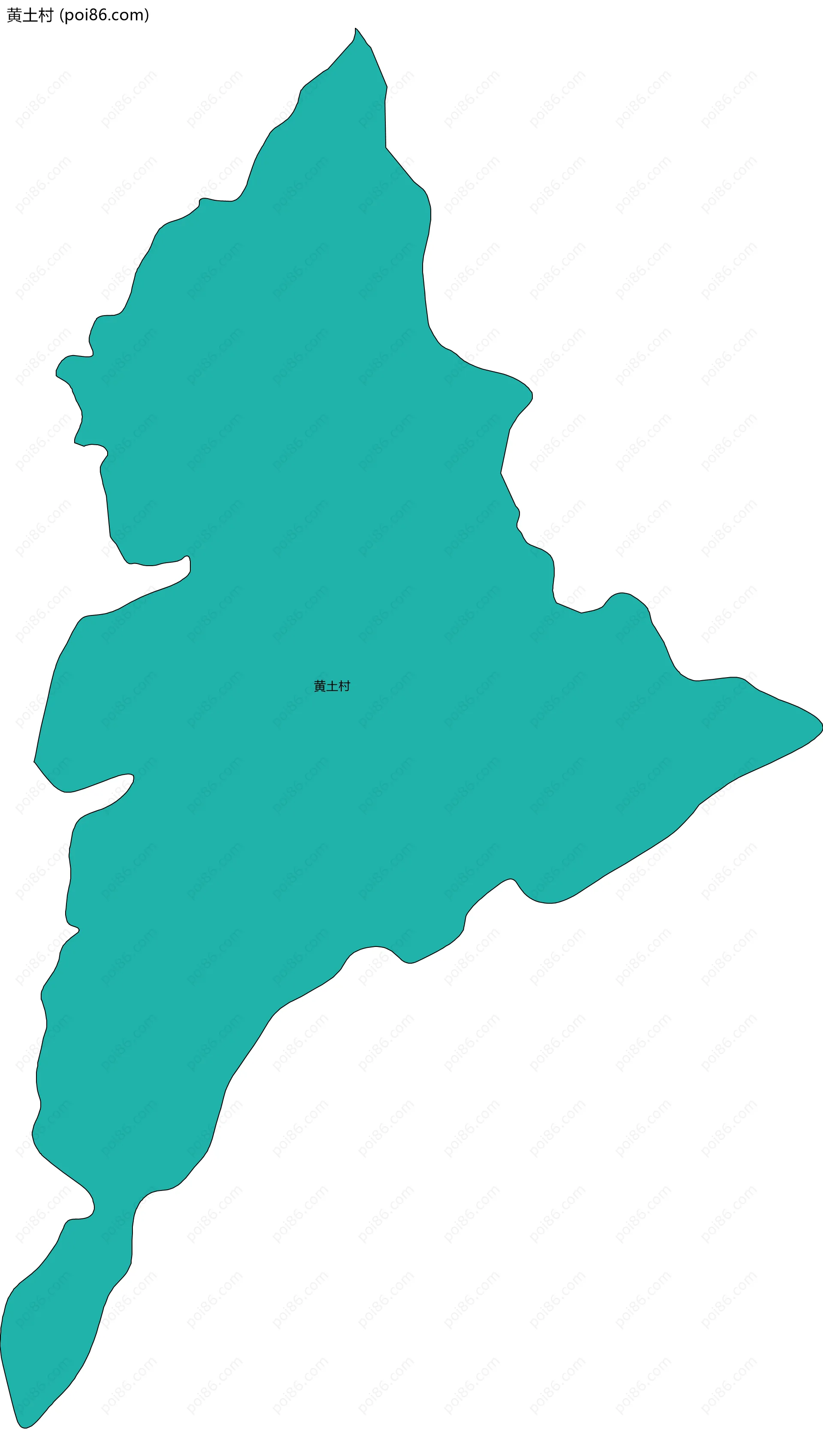 黄土村边界地图