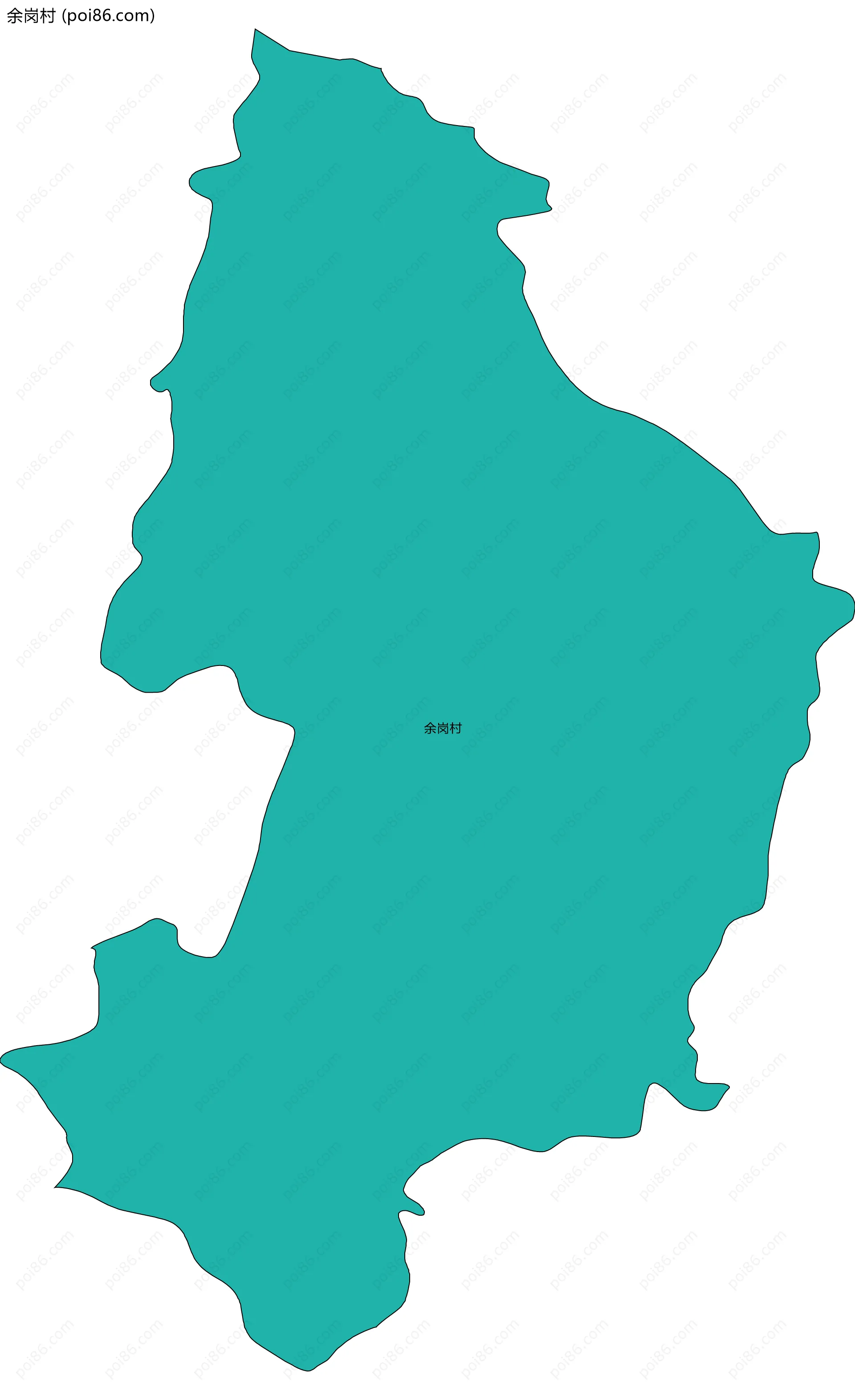 余岗村边界地图