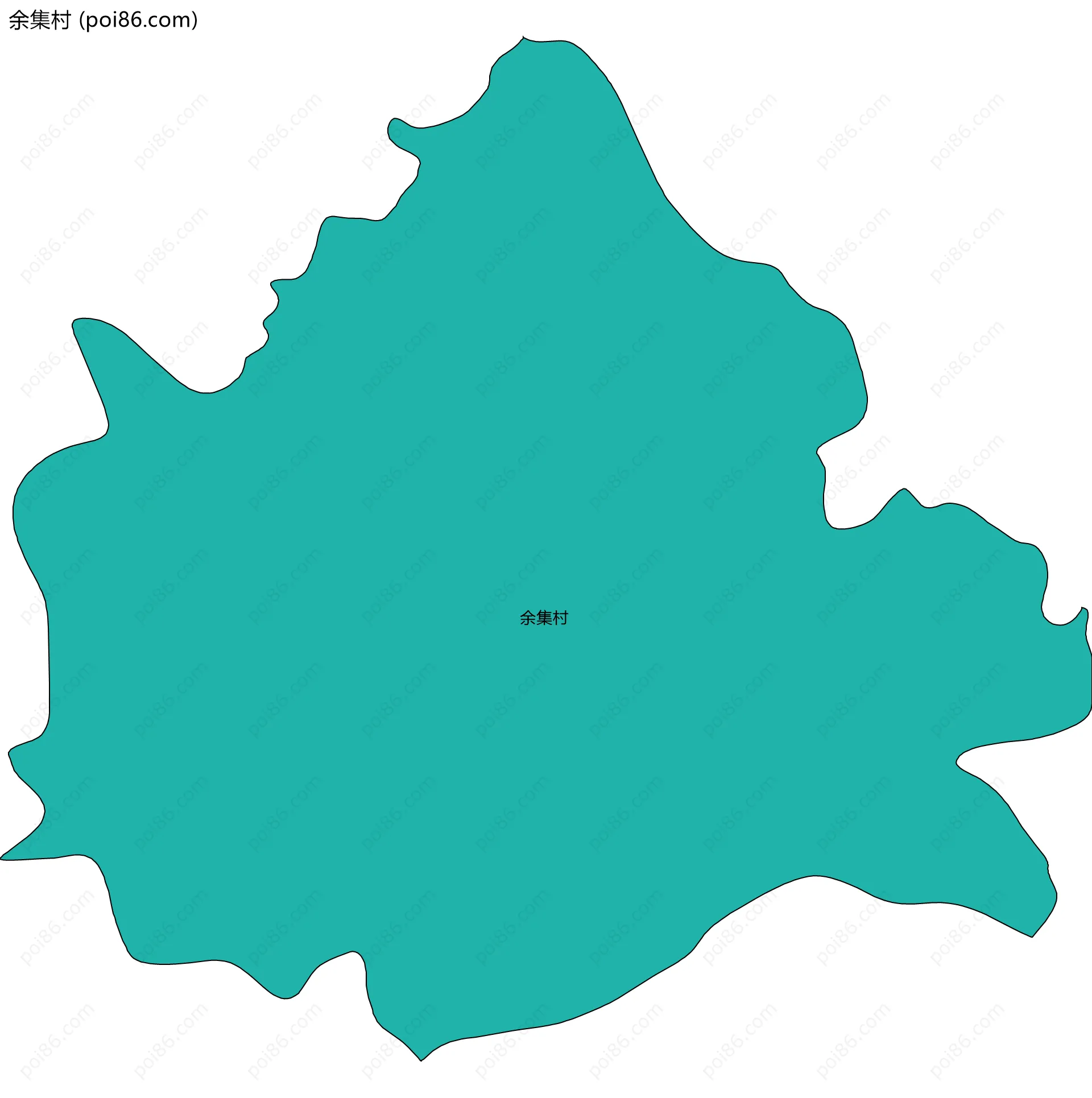 余集村边界地图