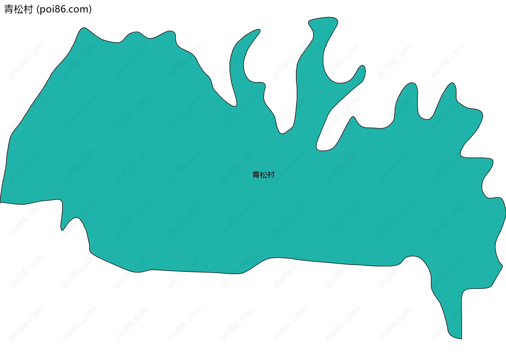 青松村边界地图