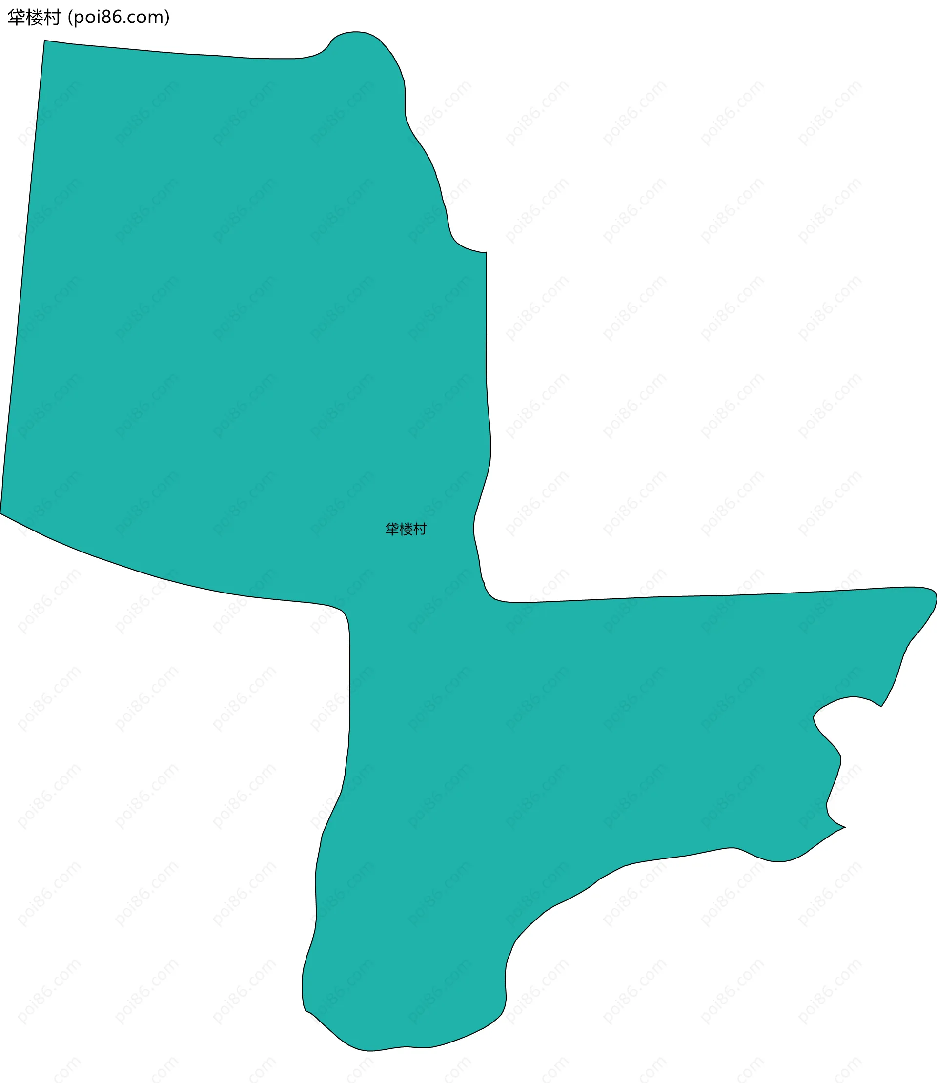 牮楼村边界地图