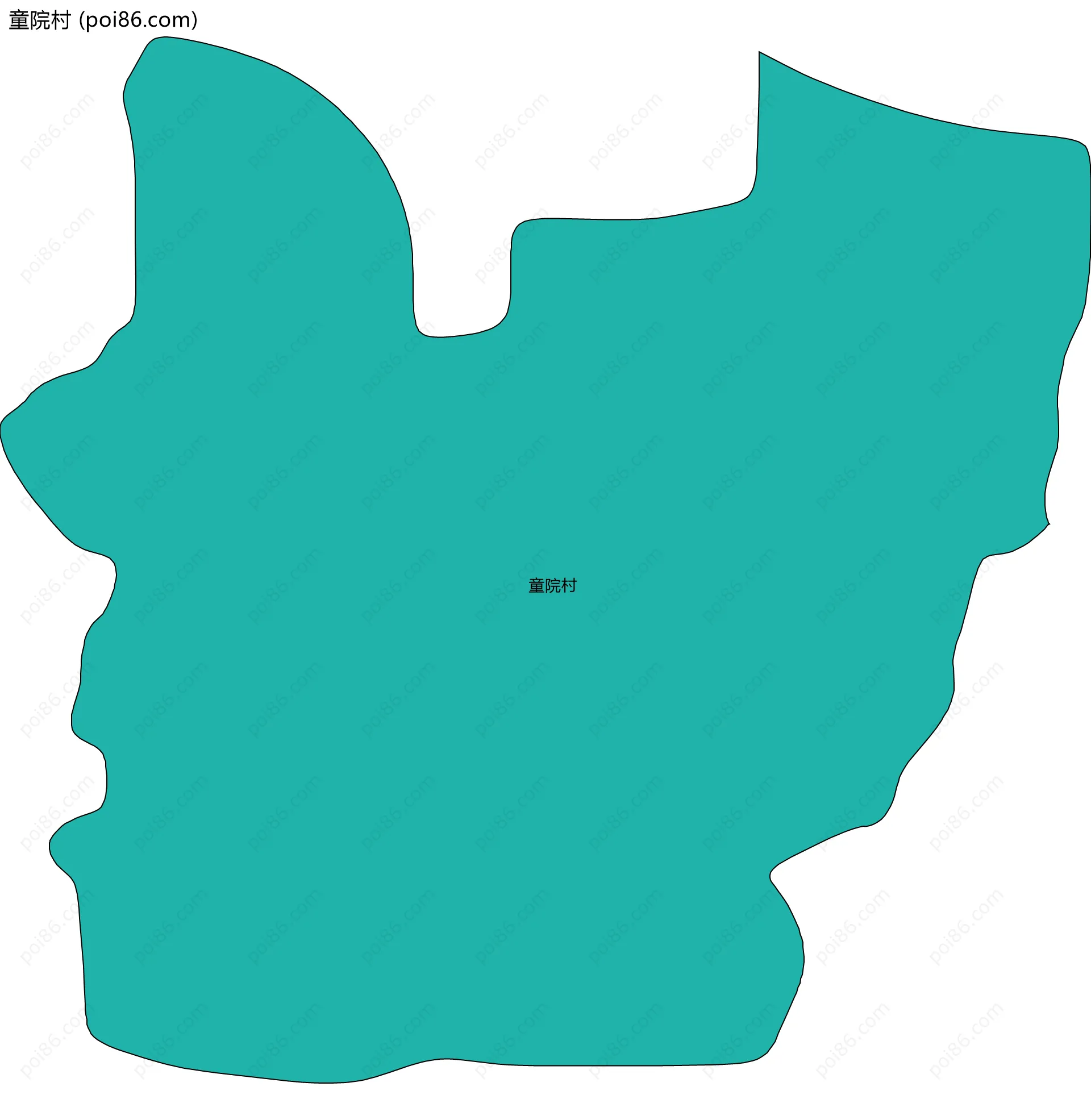 童院村边界地图