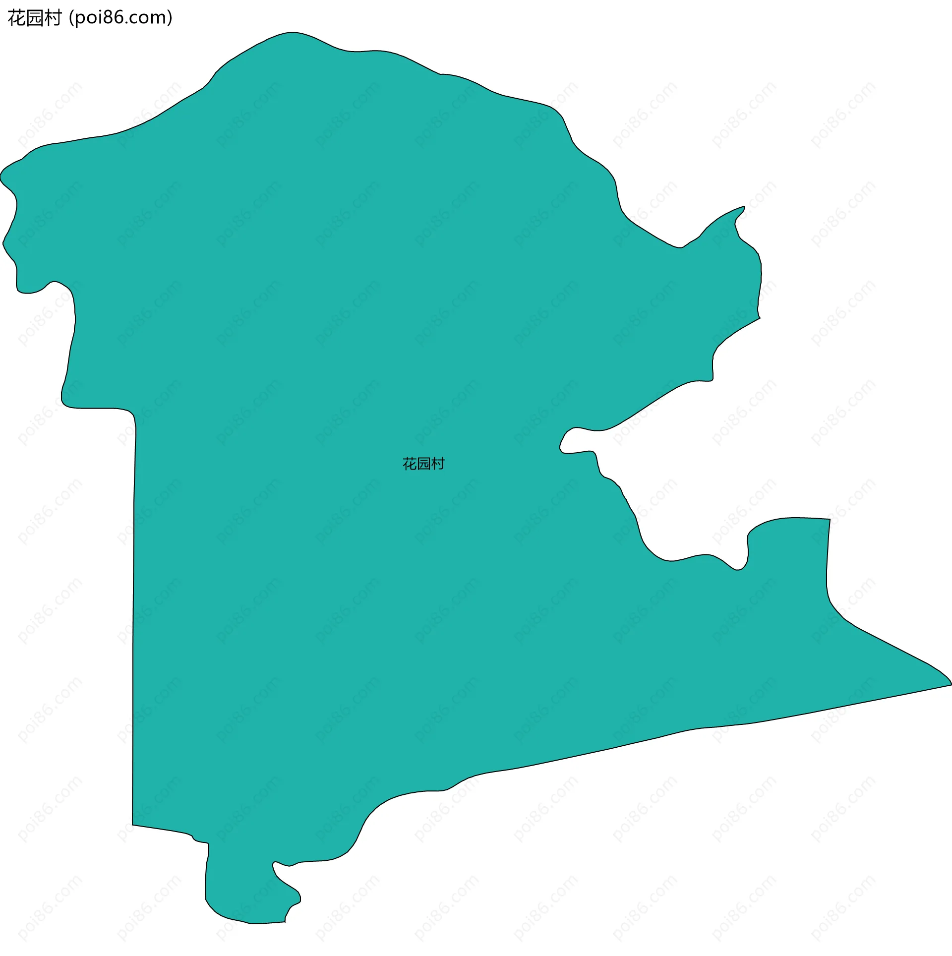 花园村边界地图