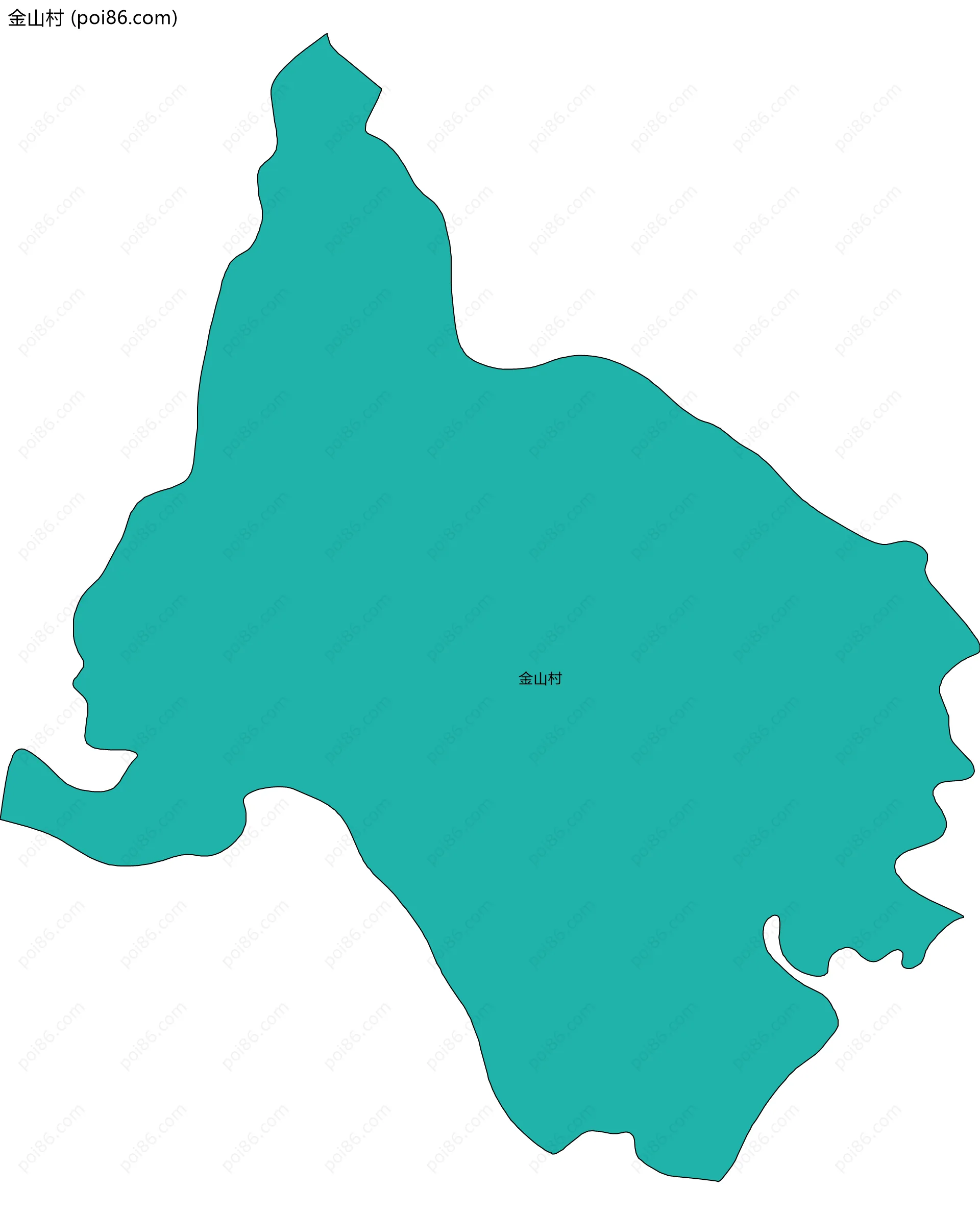 金山村边界地图