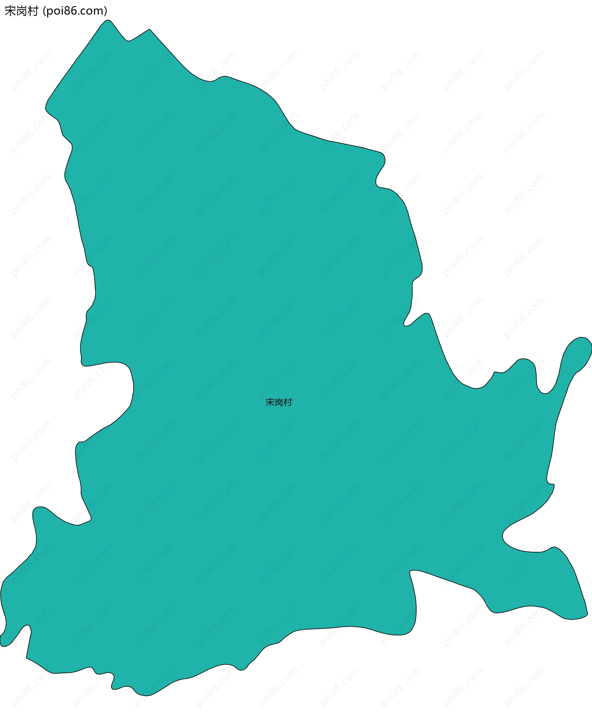 宋岗村边界地图