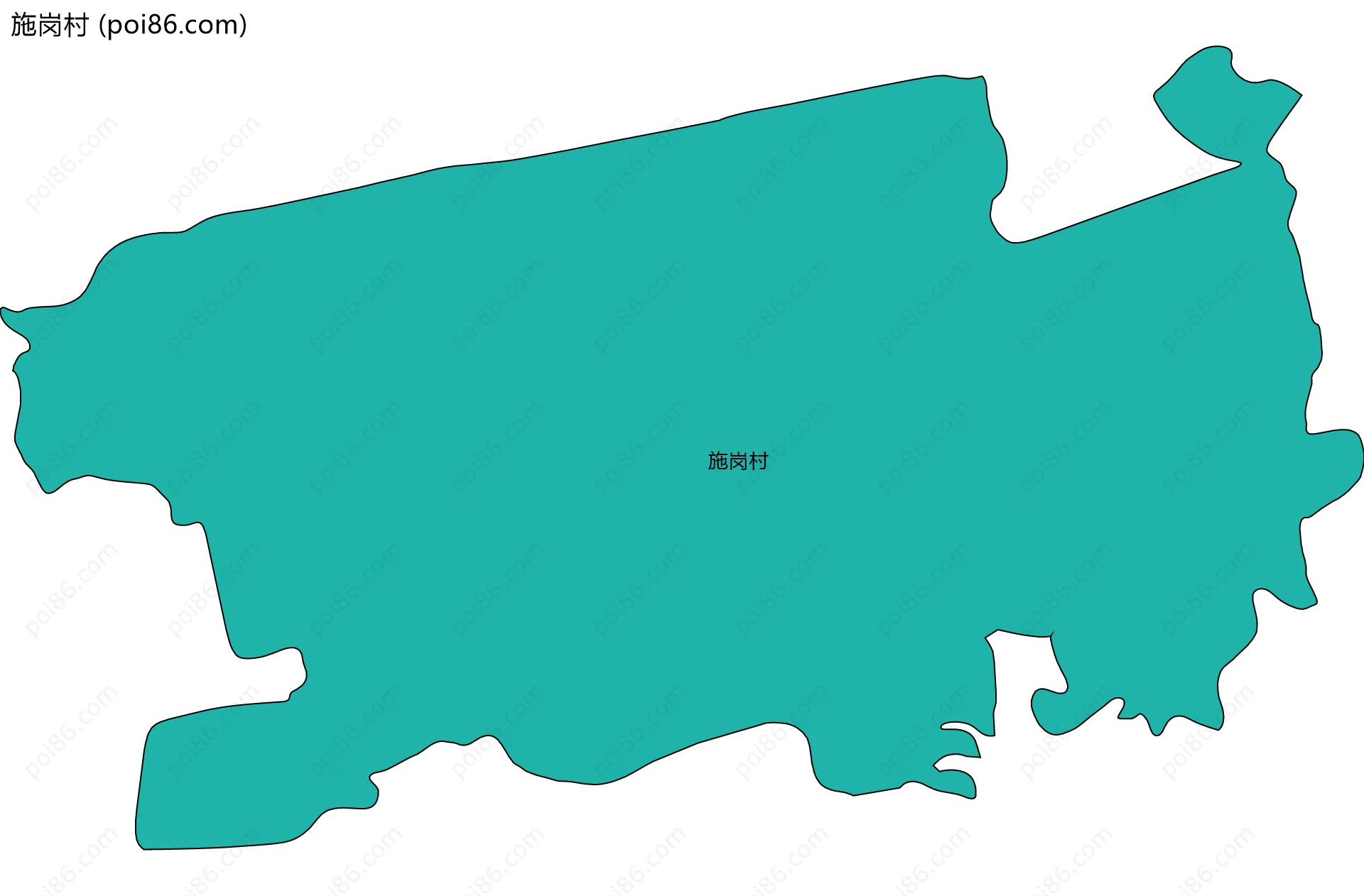 施岗村边界地图