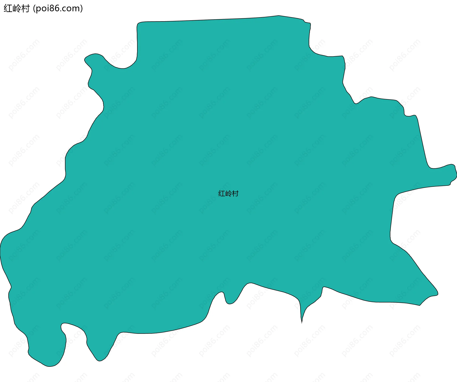 红岭村边界地图