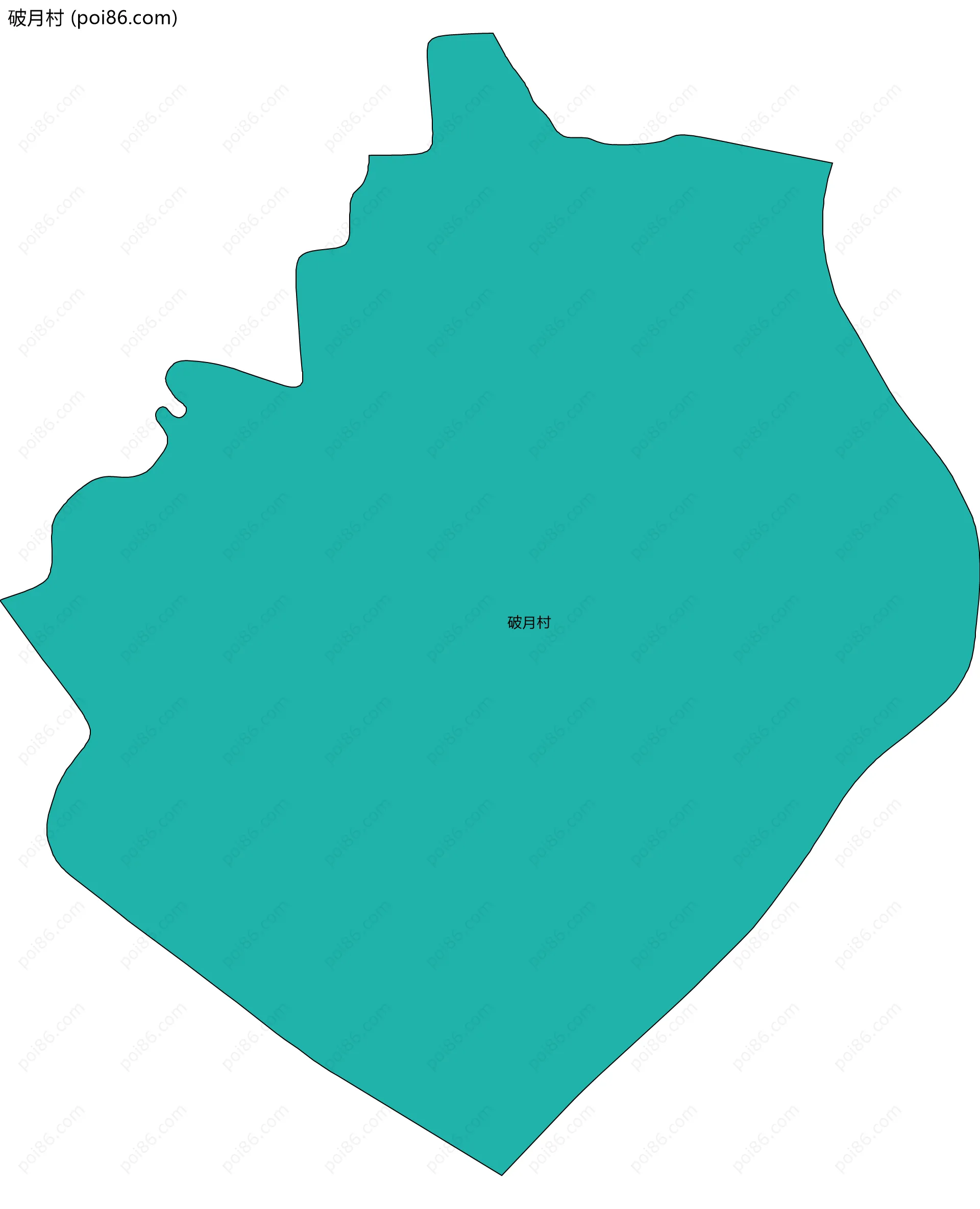破月村边界地图