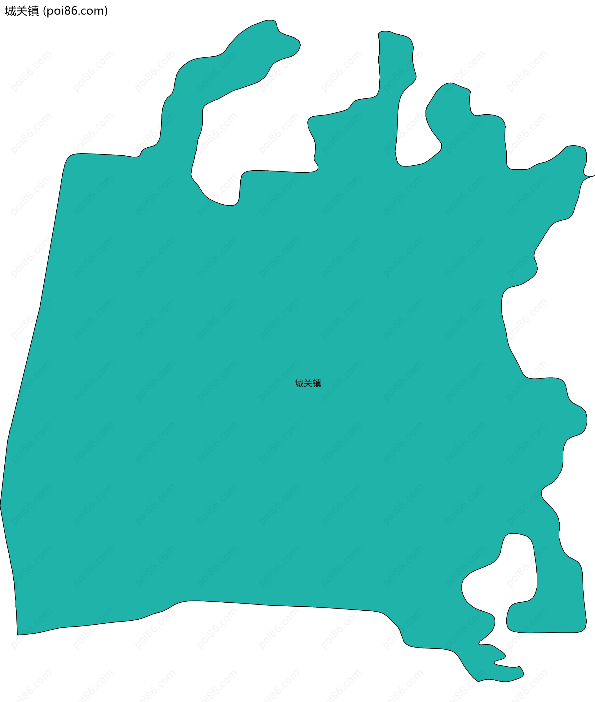城关镇边界地图