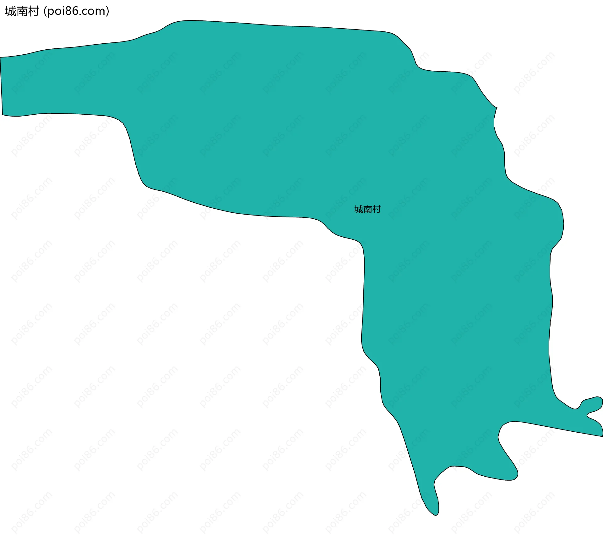 城南村边界地图