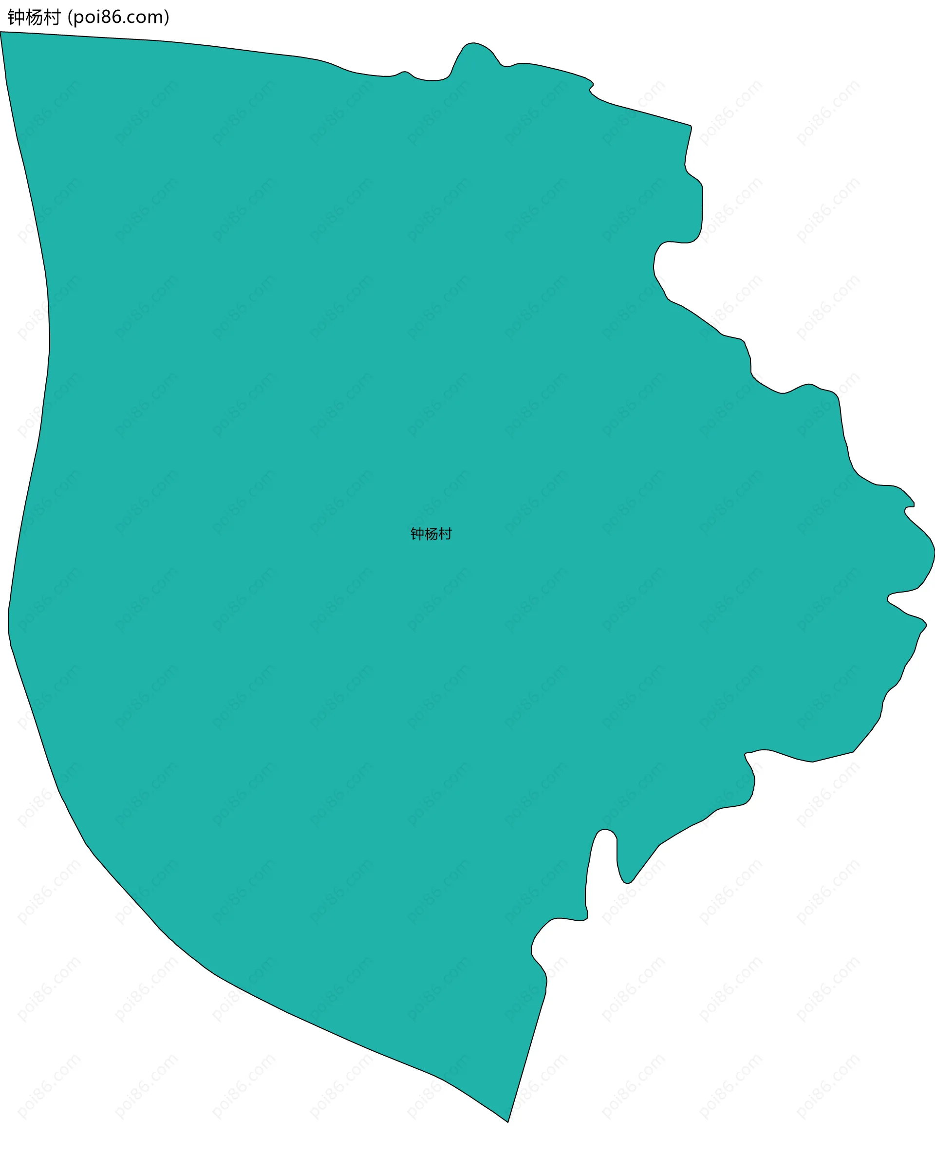 钟杨村边界地图