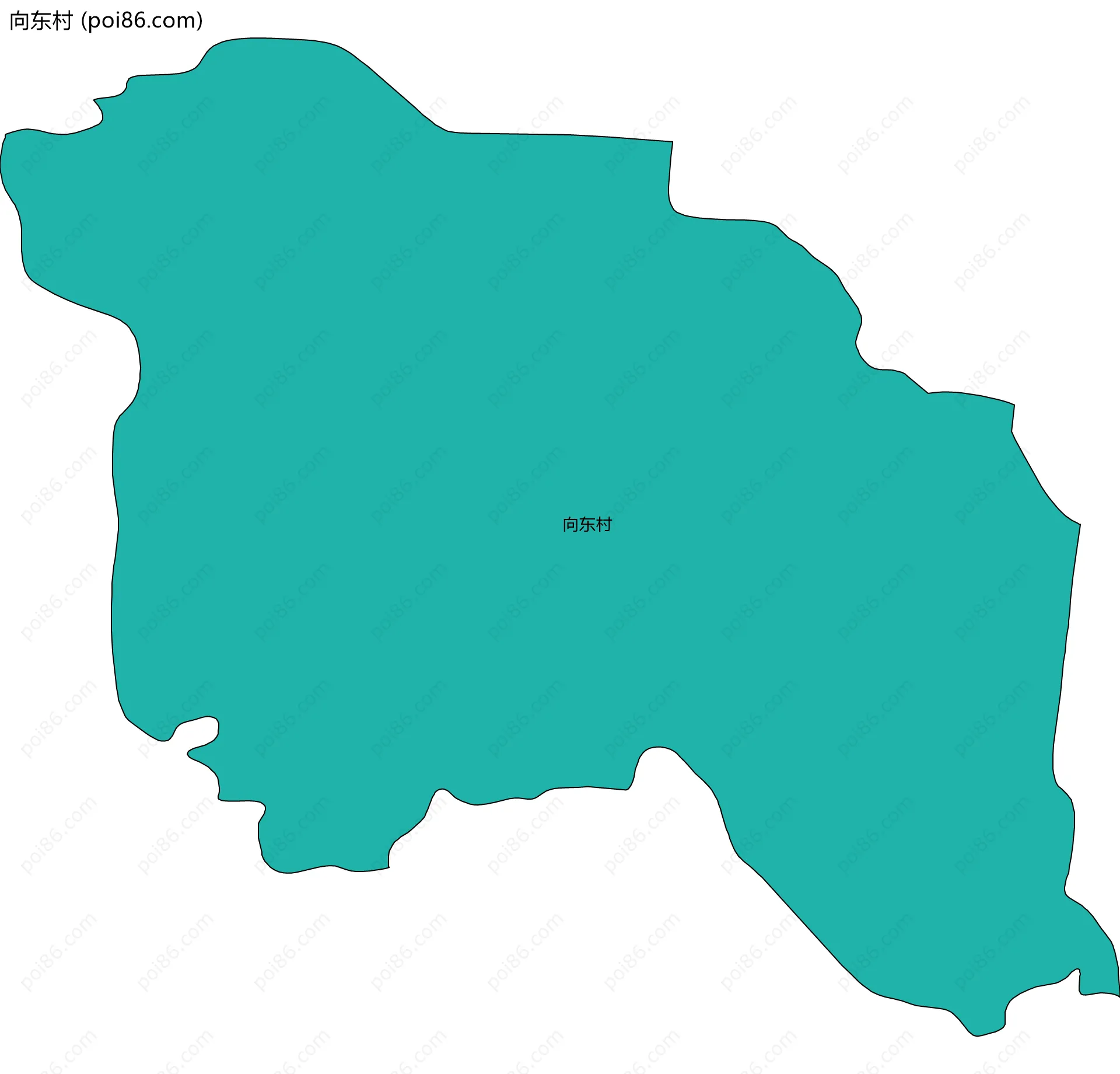 向东村边界地图
