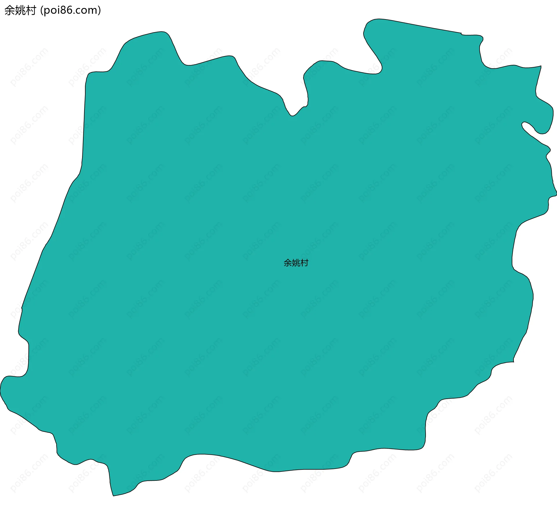 余姚村边界地图