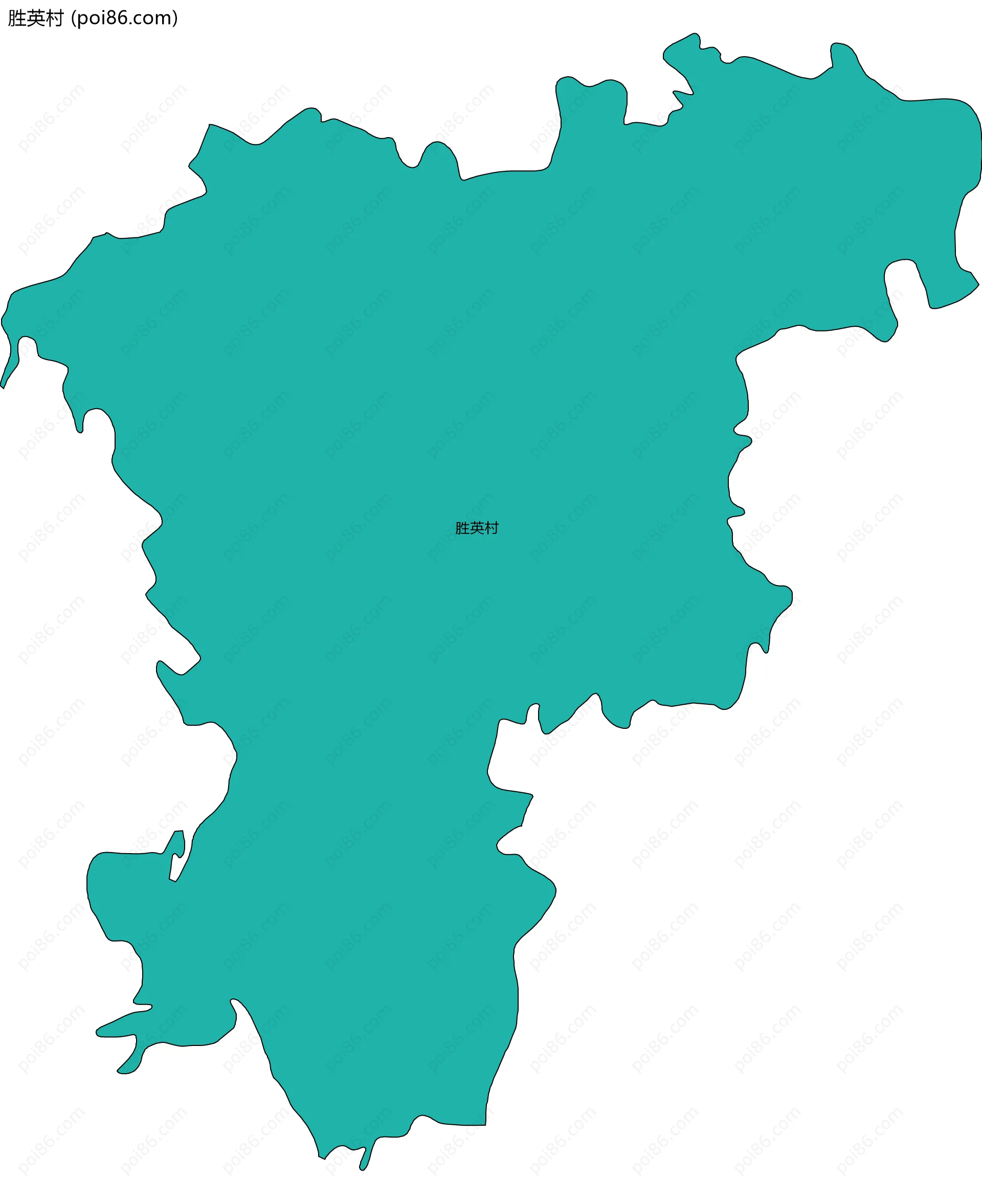 胜英村边界地图