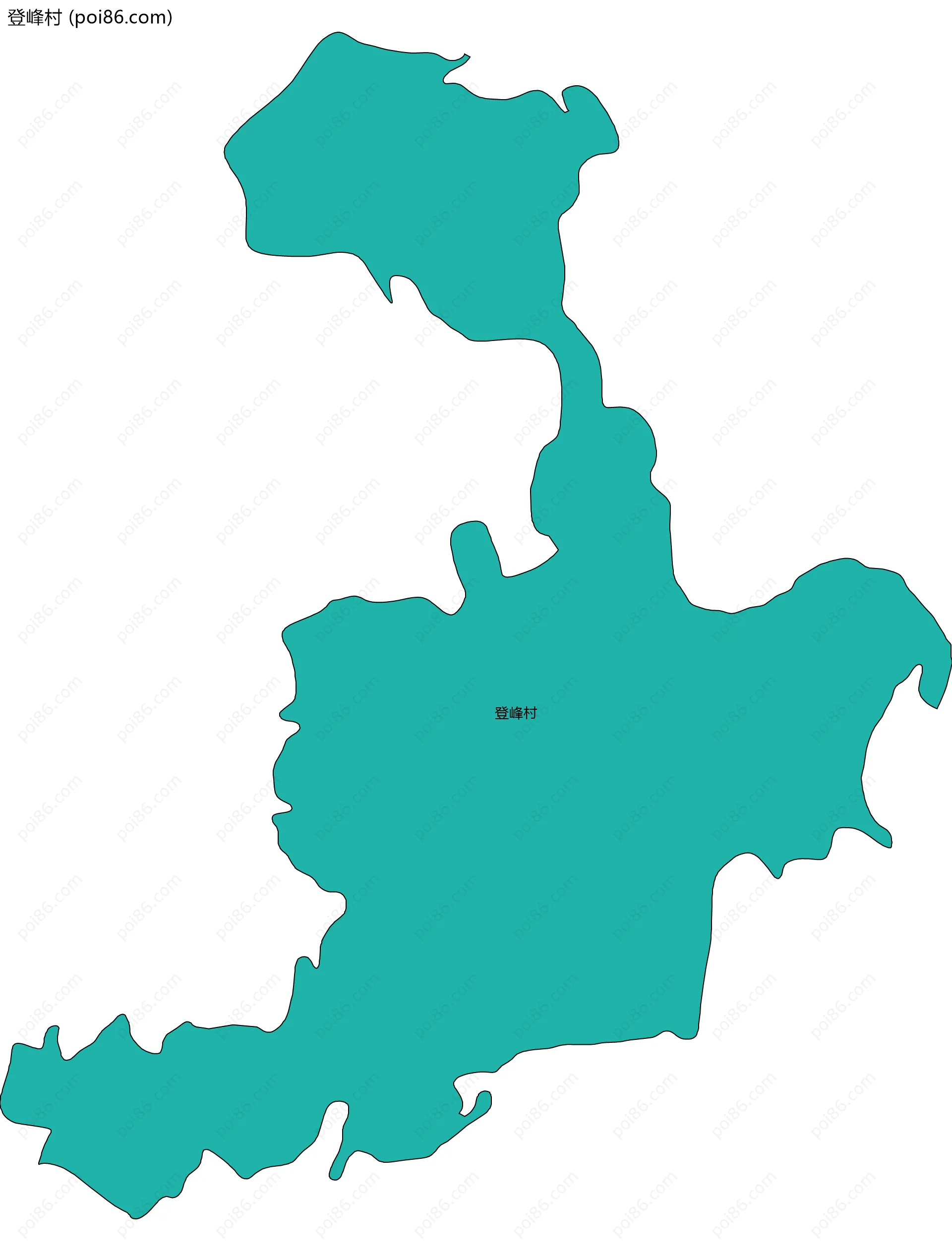 登峰村边界地图