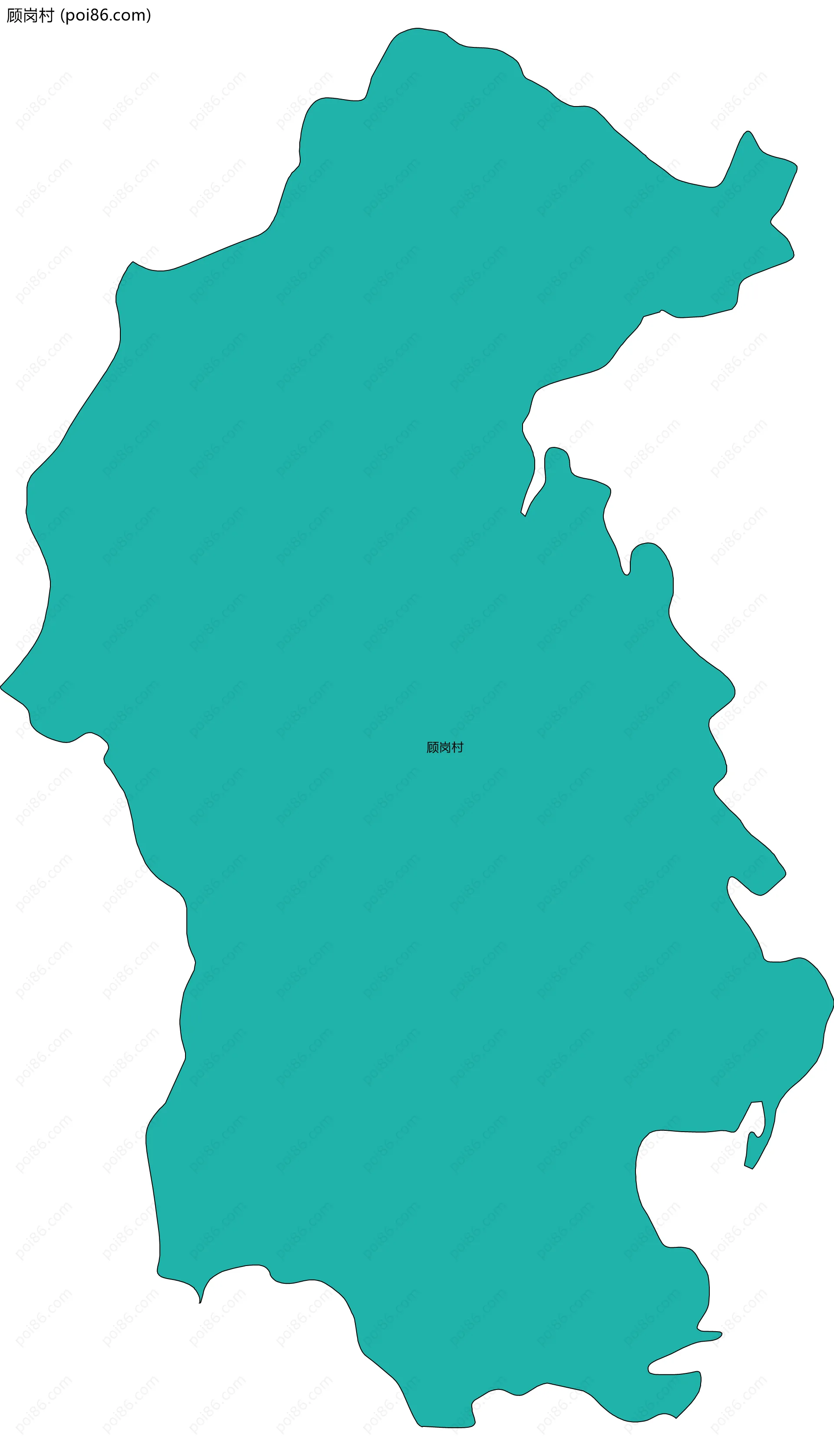 顾岗村边界地图