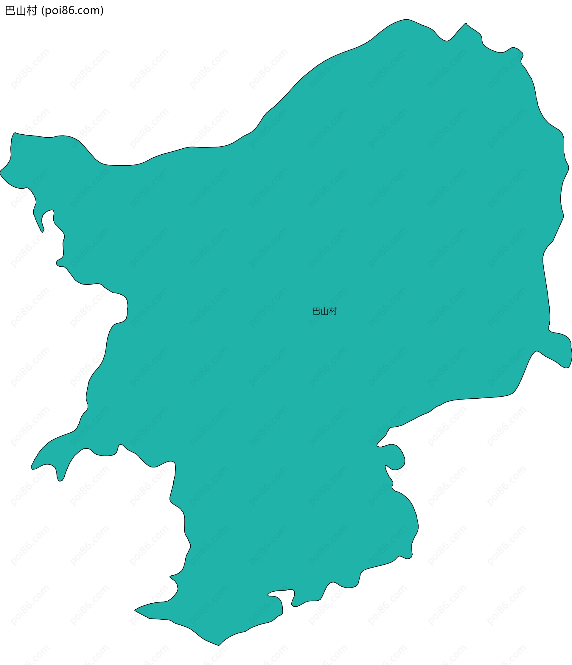 巴山村边界地图