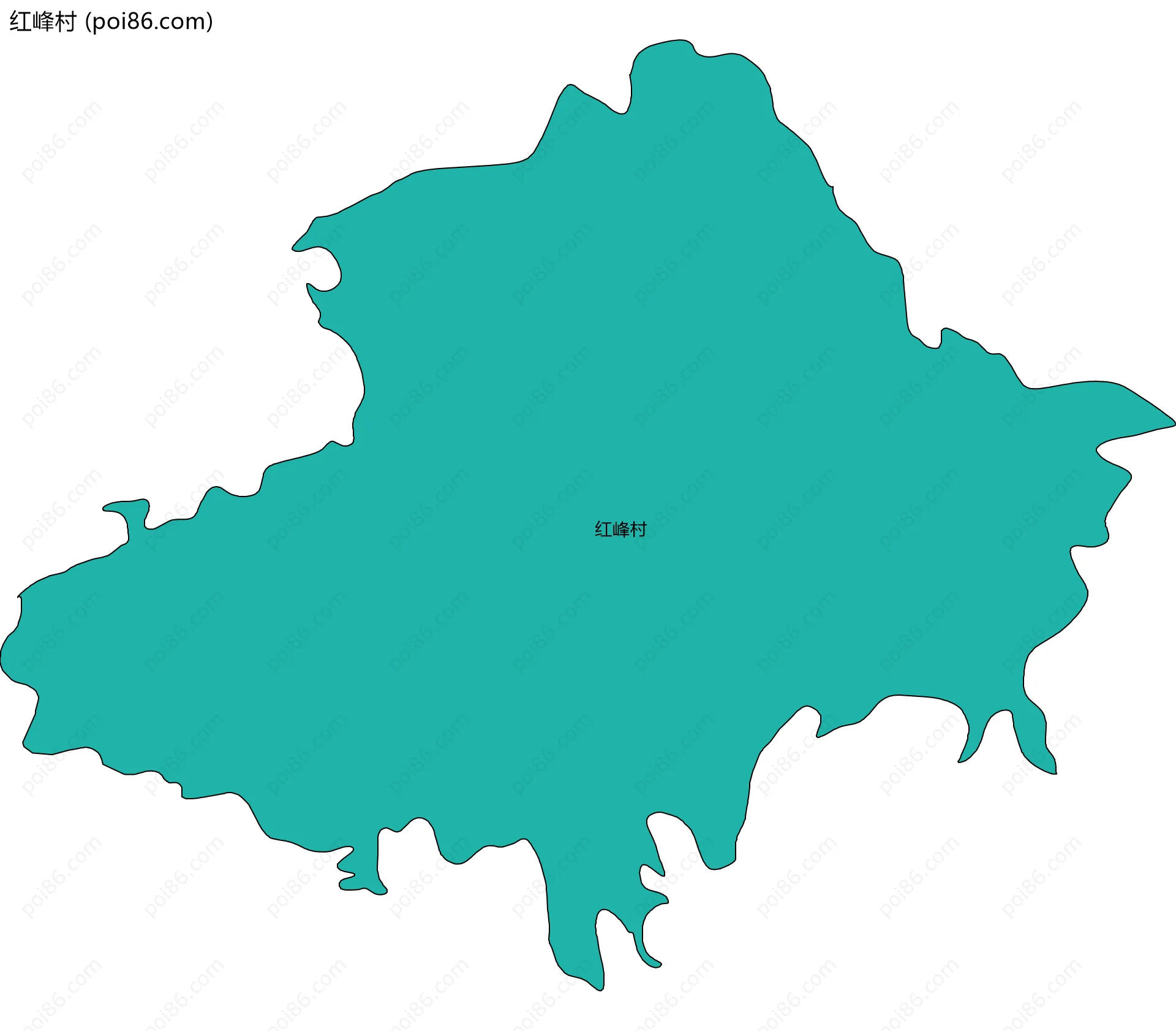红峰村边界地图