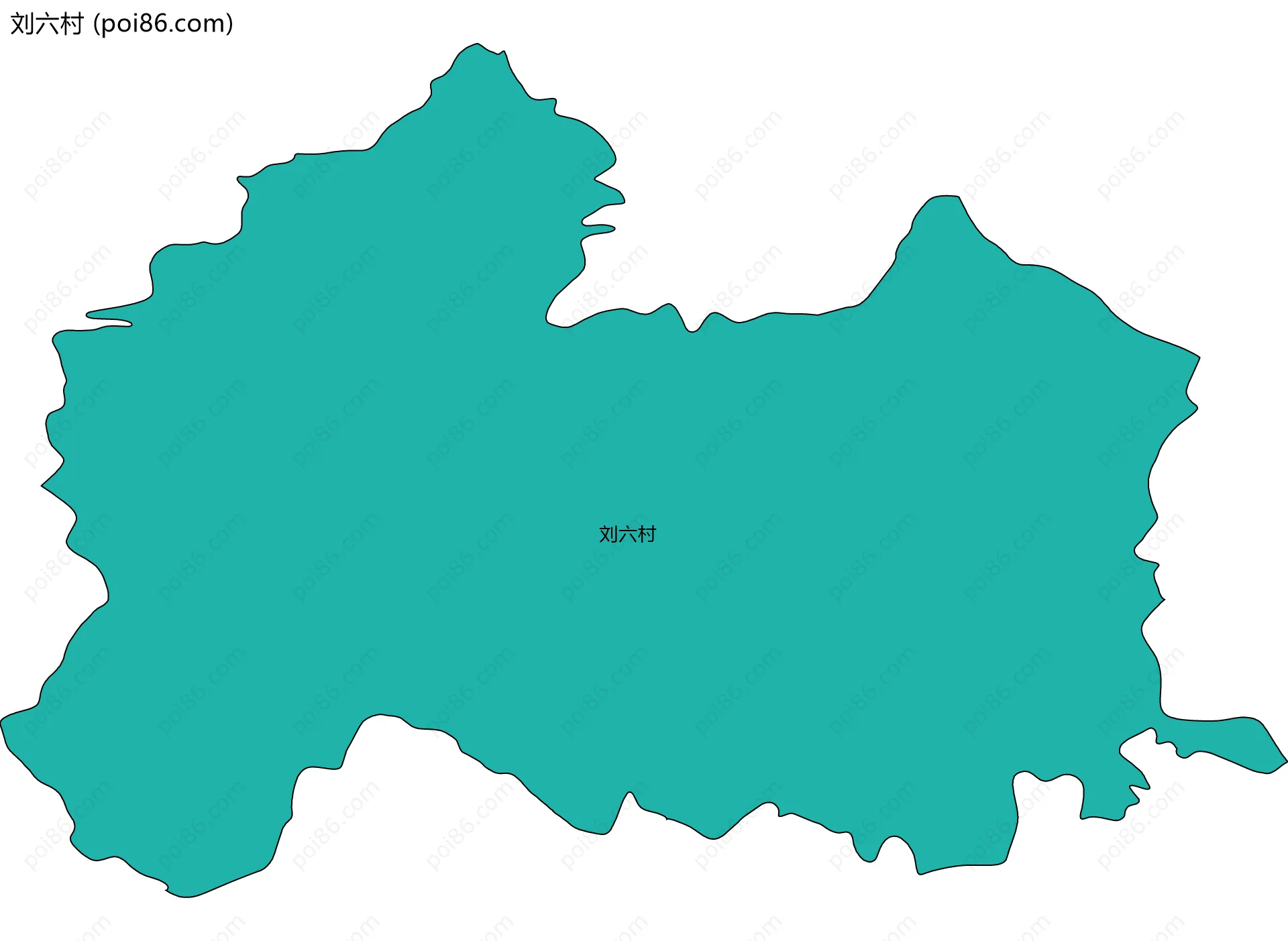 刘六村边界地图