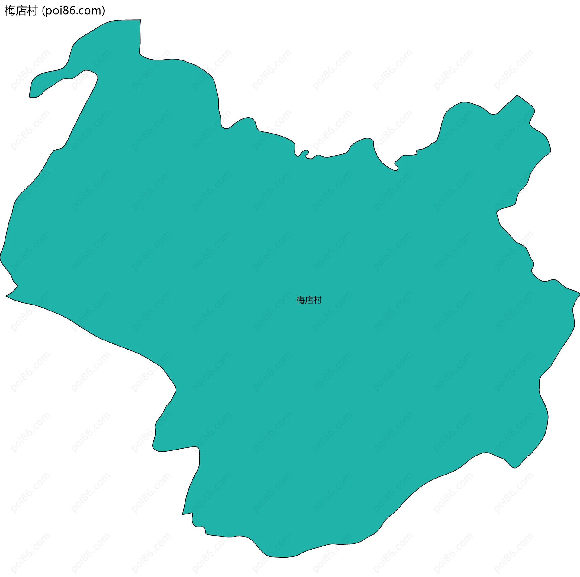 梅店村边界地图